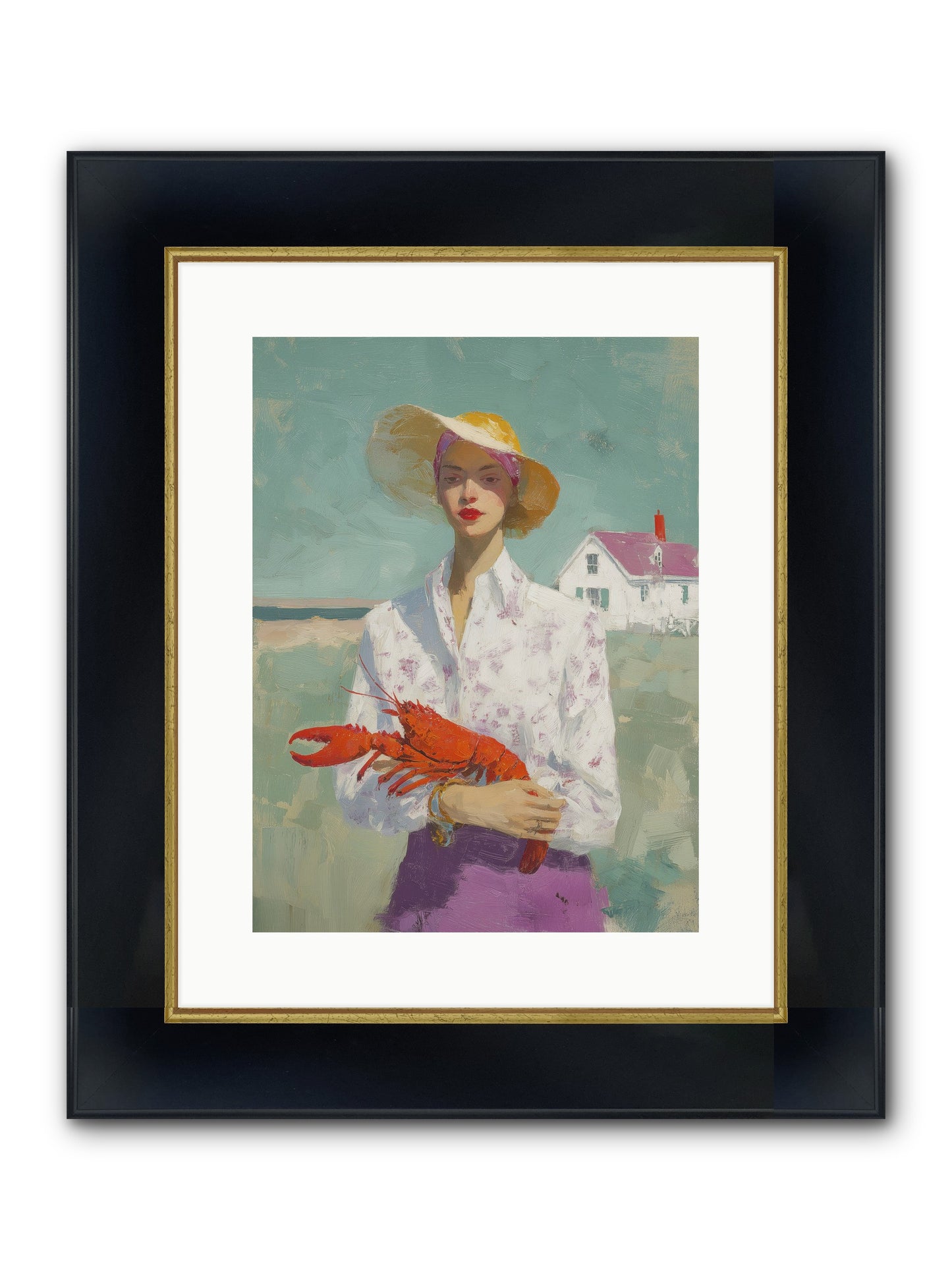 Salt Air Daughter Framed Print - Wide Black w/Gold 12x16