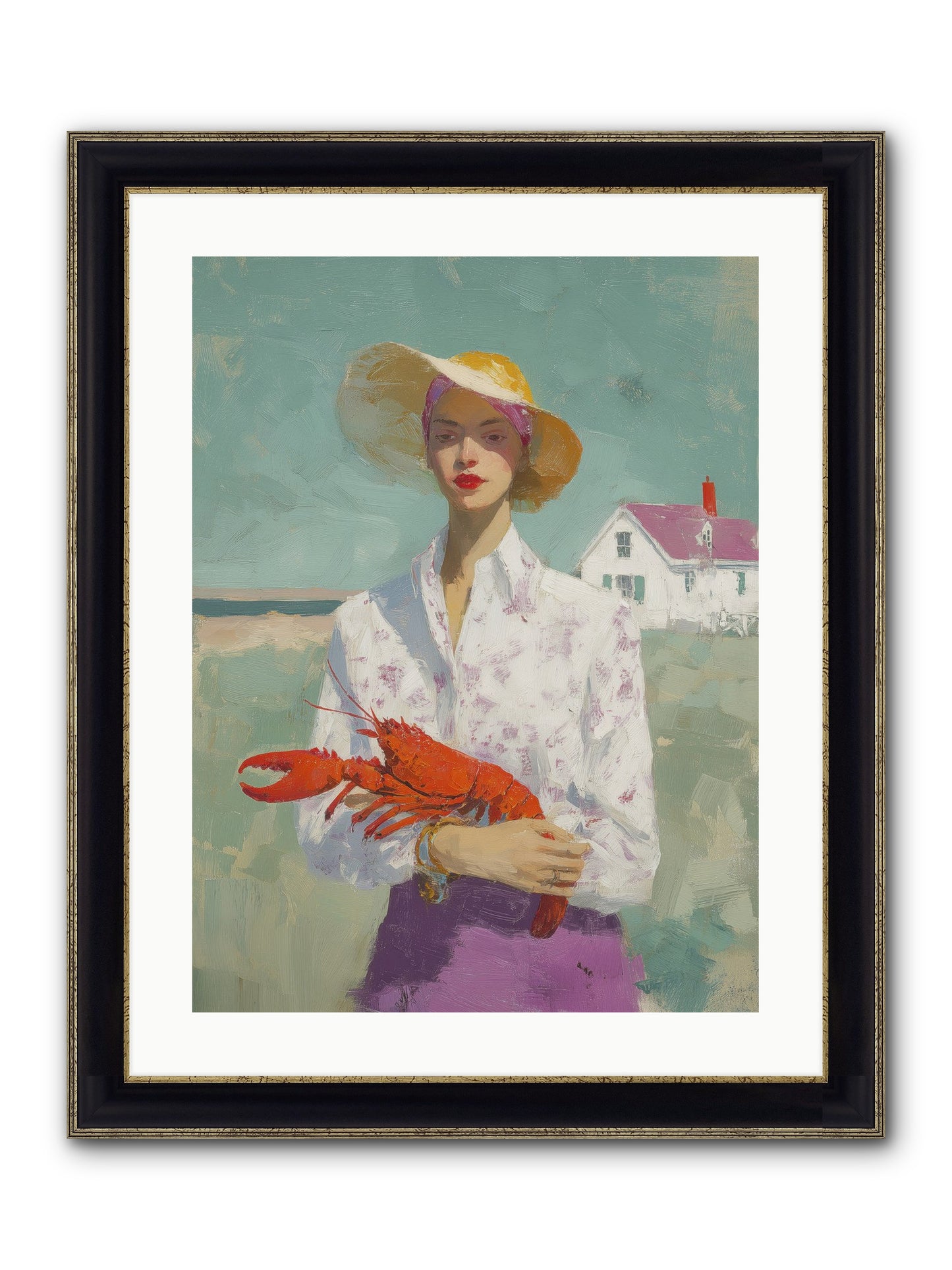 Salt Air Daughter Framed Print - Black & Gold 18x24