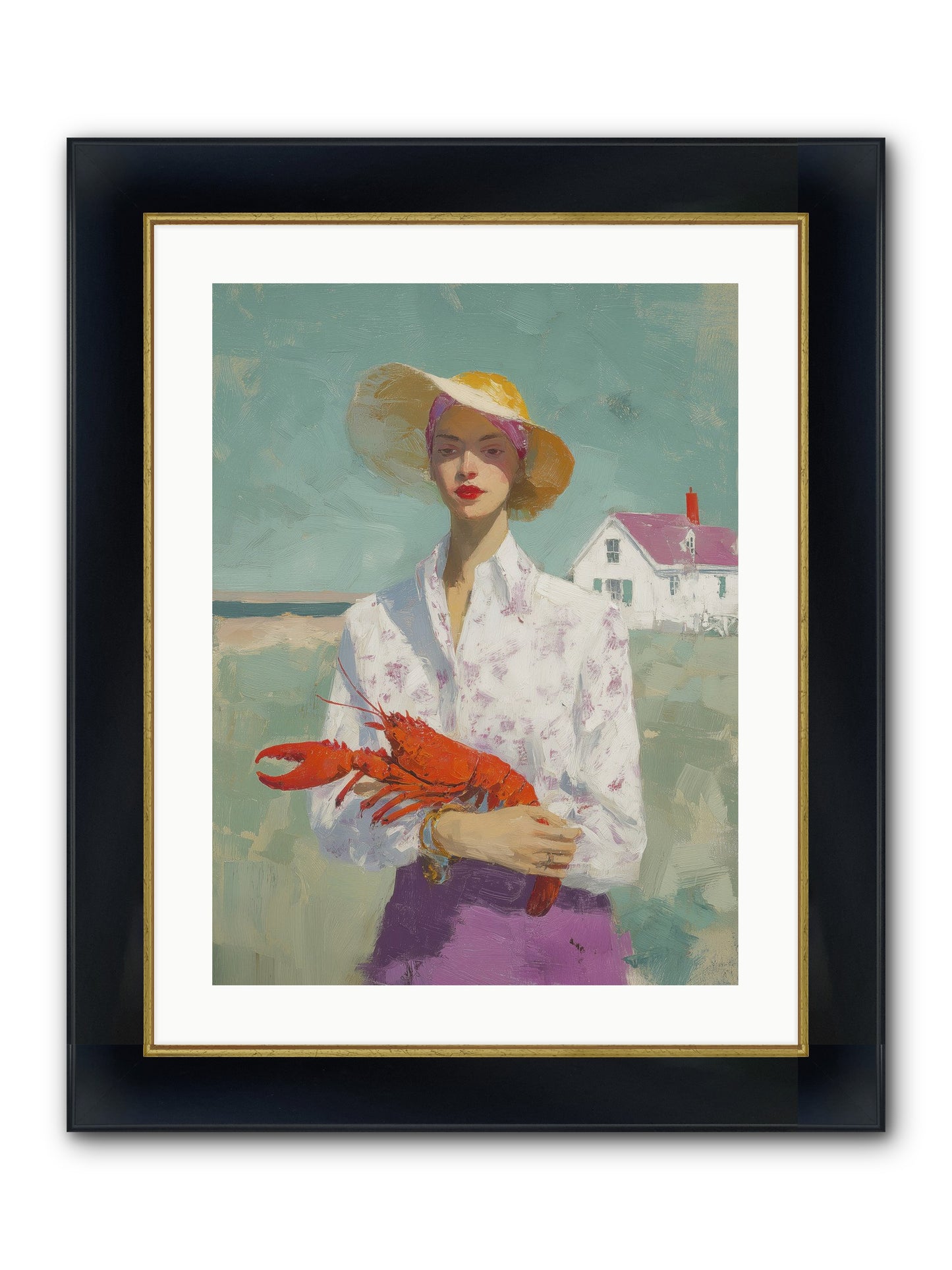 Salt Air Daughter Framed Print - Wide Black w/Gold 18x24