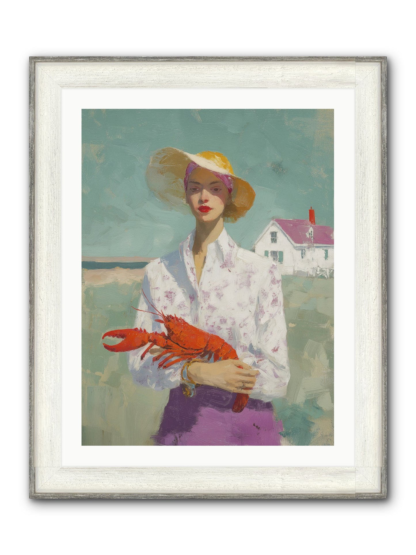 Salt Air Daughter Framed Print - Driftwood White 24x32