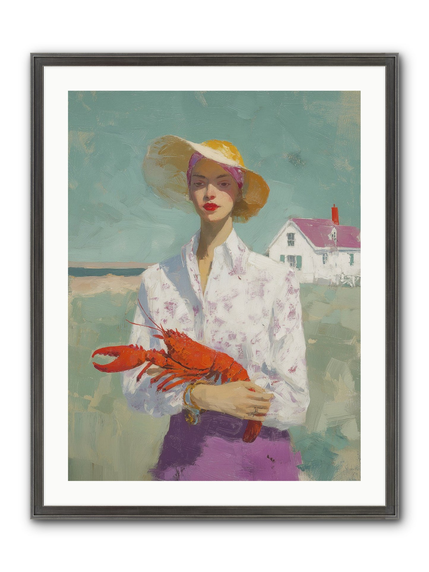 Salt Air Daughter Framed Print - Slimwoods Black/Silver 24x32