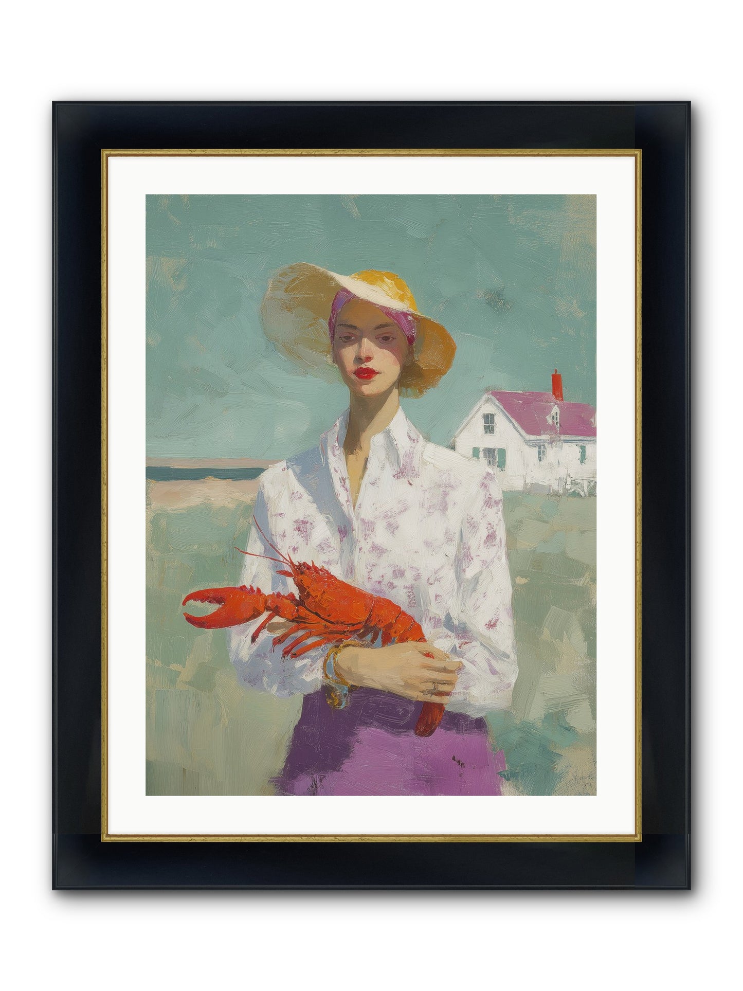 Salt Air Daughter Framed Print - Wide Black w/Gold 24x32