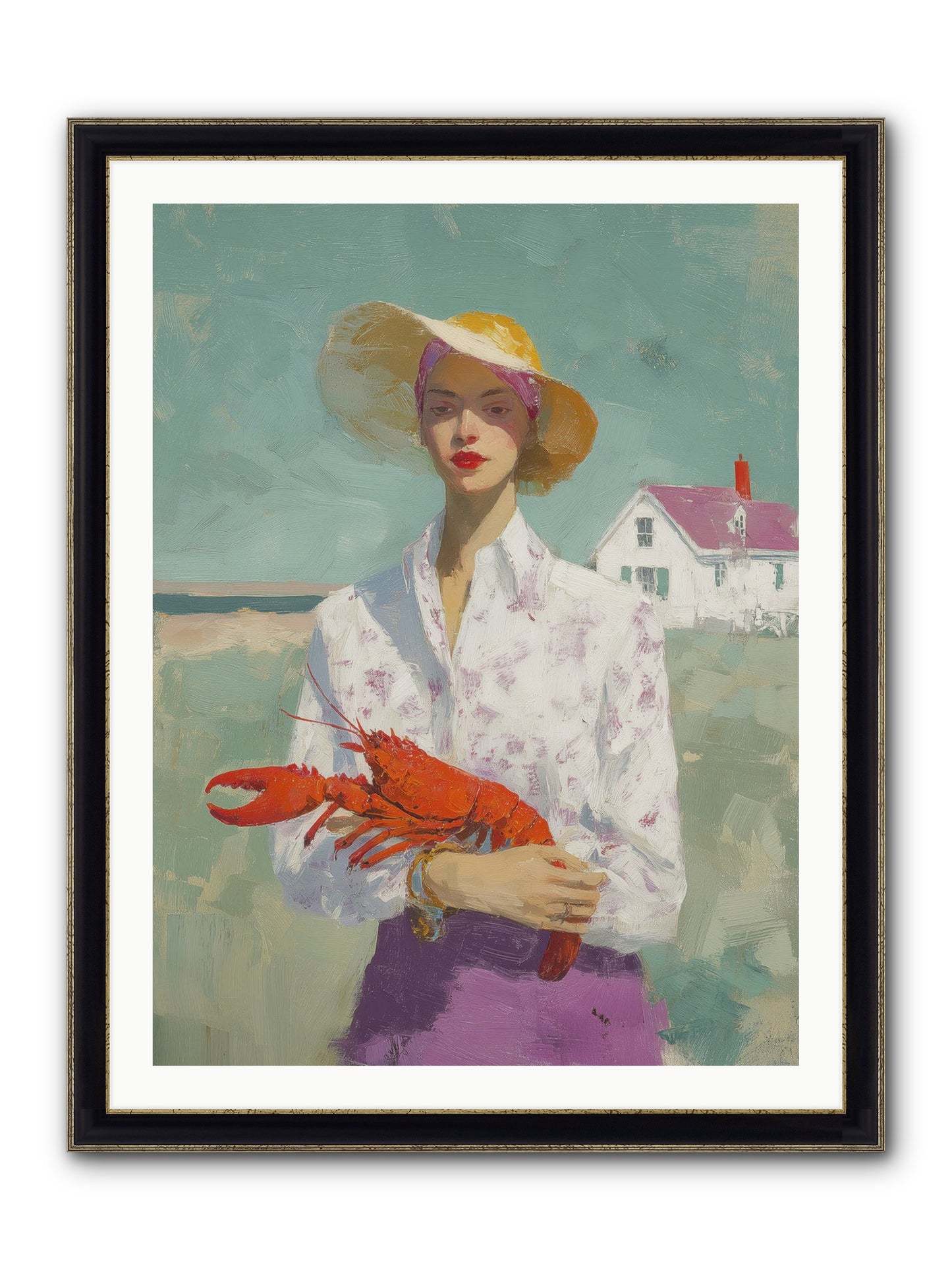 Salt Air Daughter Framed Print - Black & Gold 30x40