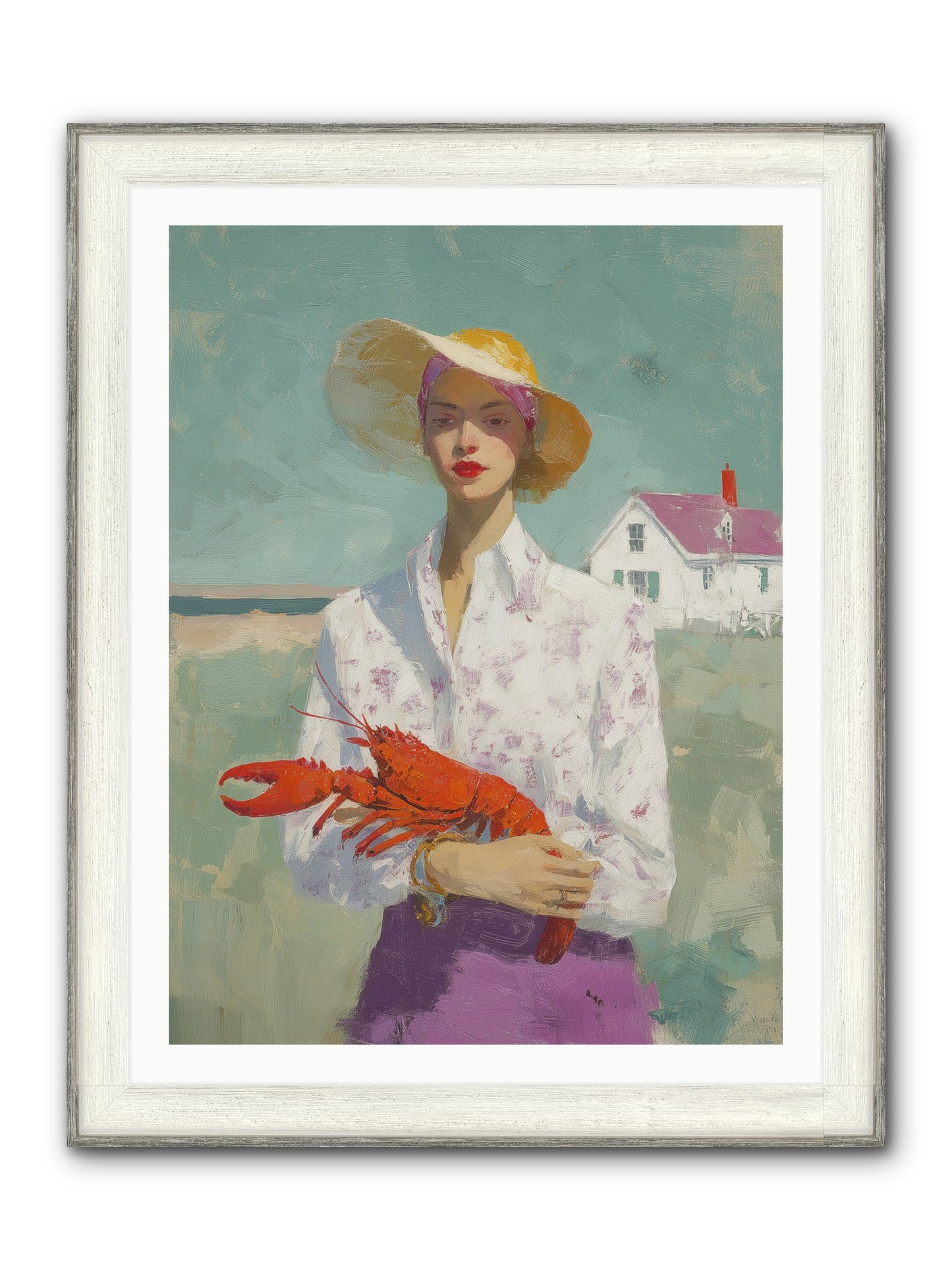 Salt Air Daughter Framed Print - Driftwood White 30x40