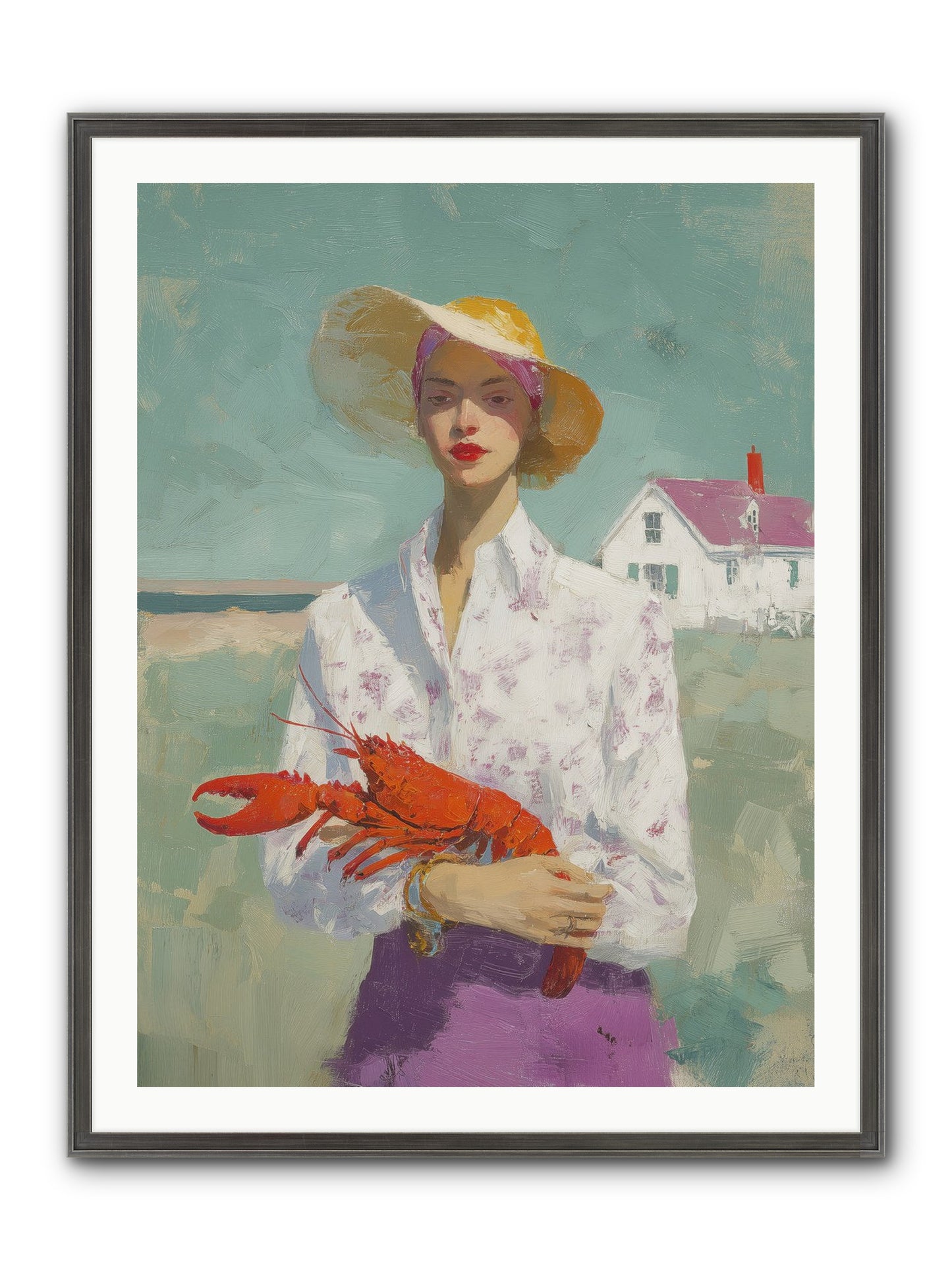 Salt Air Daughter Framed Print - Slimwoods Black/Silver 30x40