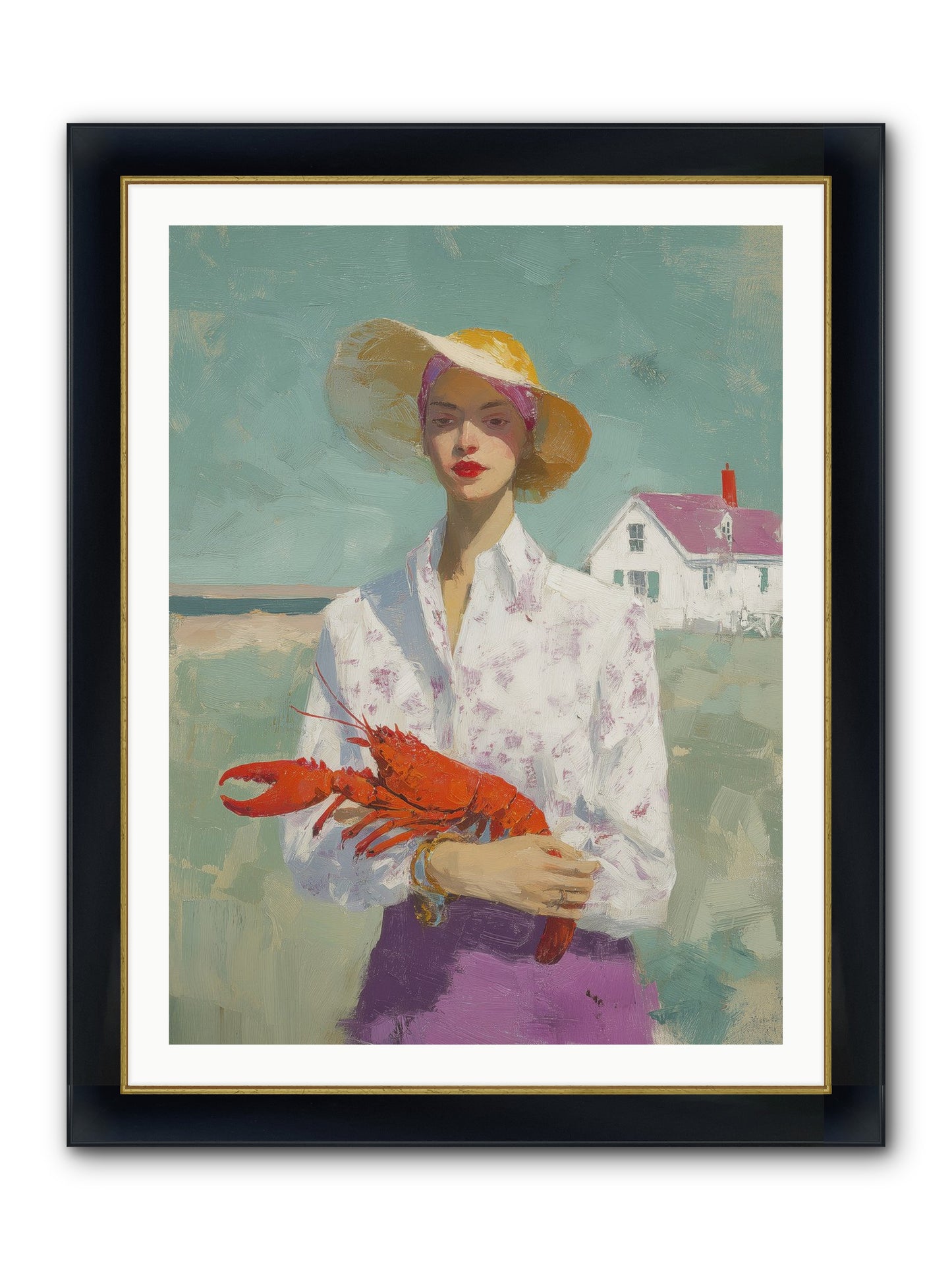 Salt Air Daughter Framed Print - Wide Black w/Gold 30x40