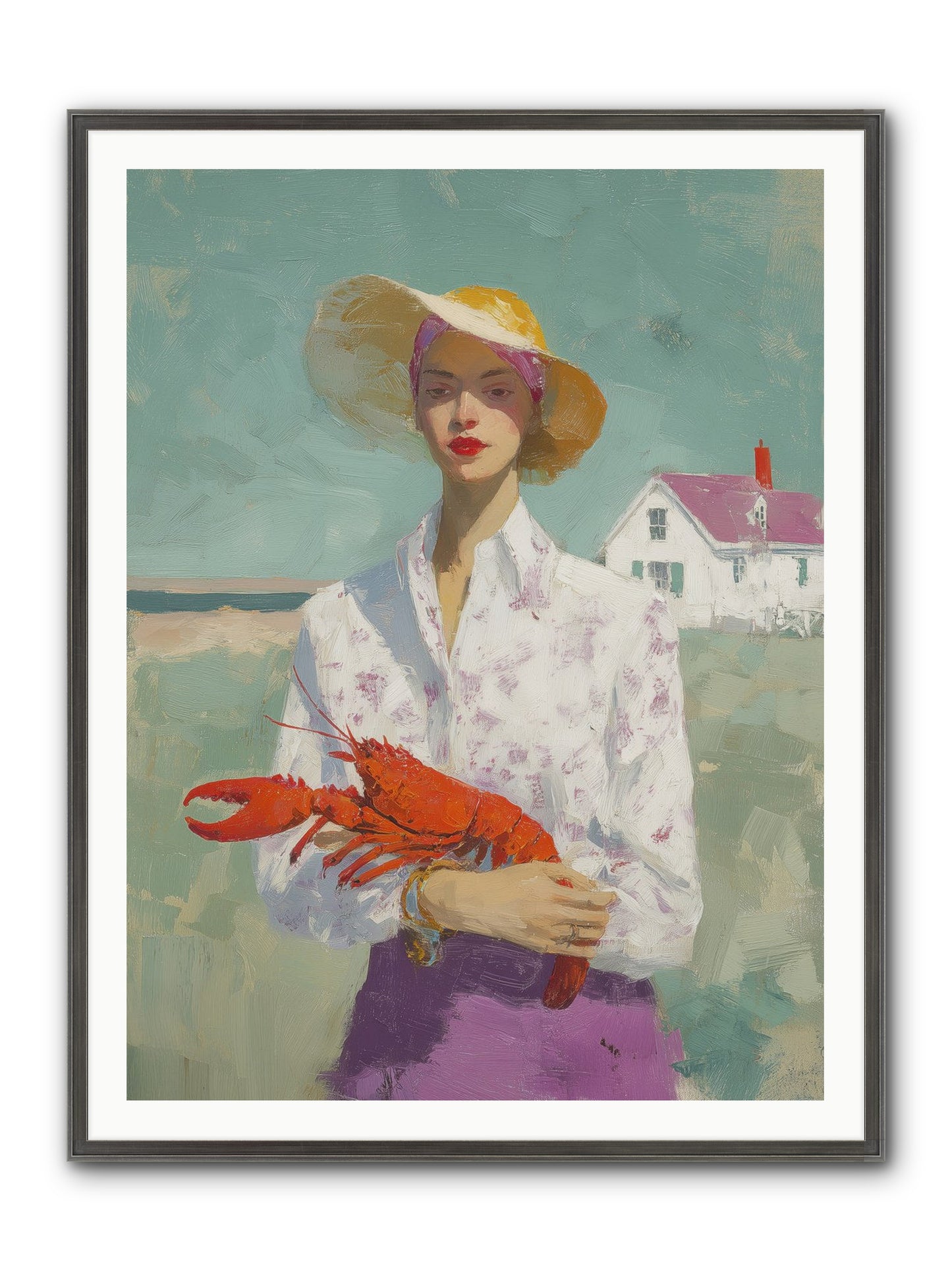 Salt Air Daughter Framed Print - Slimwoods Black/Silver 36x48