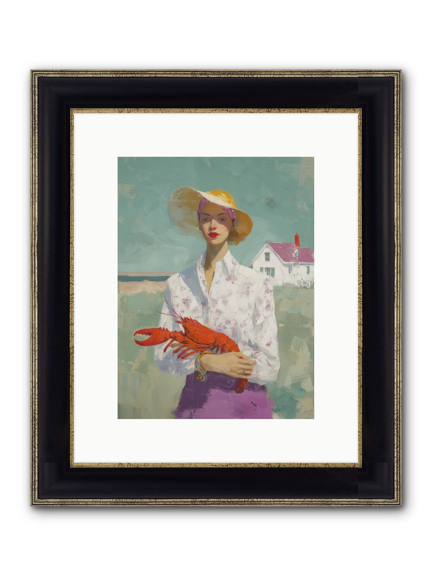 Salt Air Daughter Framed Print - Black & Gold 9x12