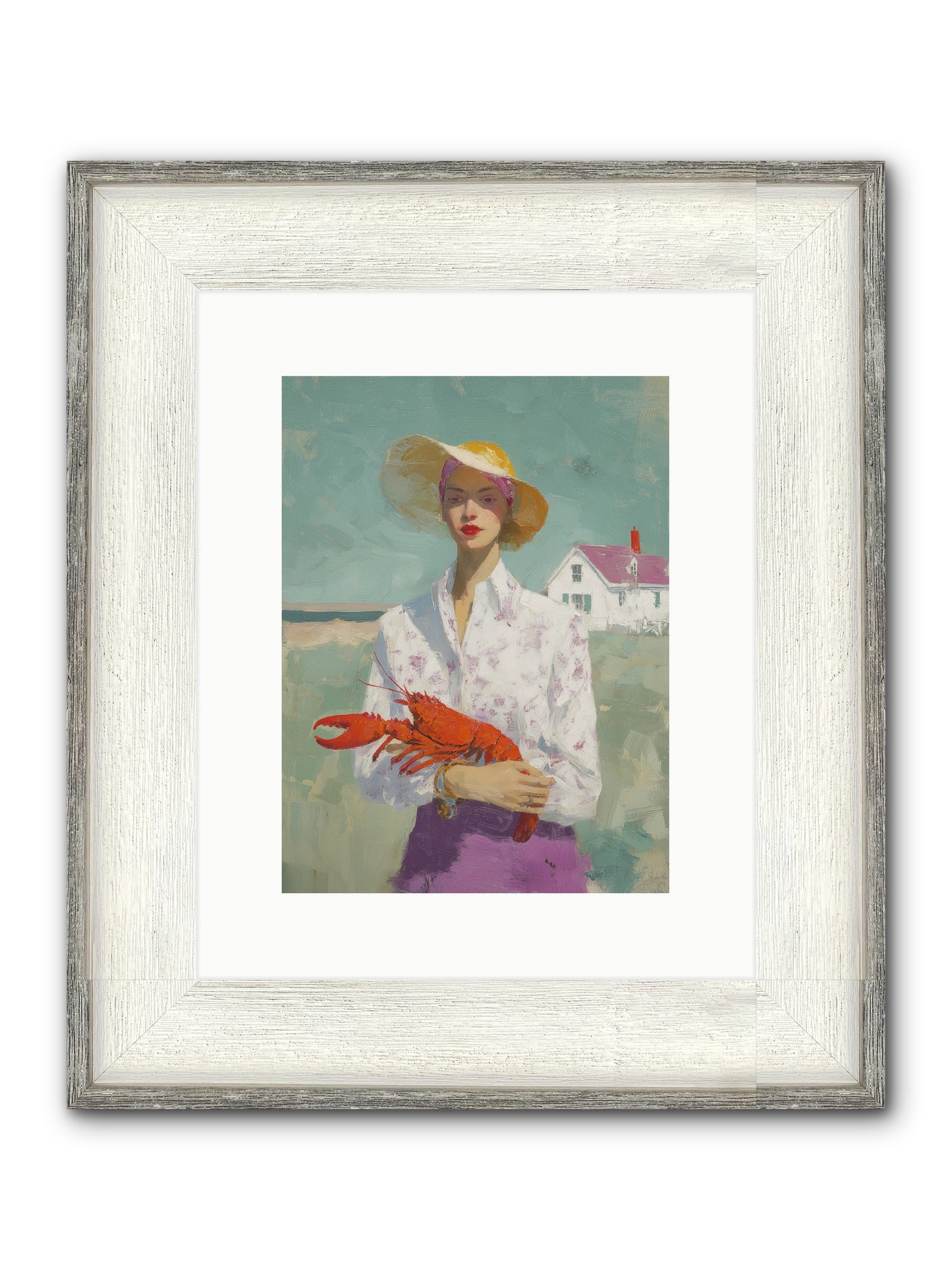 Salt Air Daughter Framed Print - Driftwood White 9x12