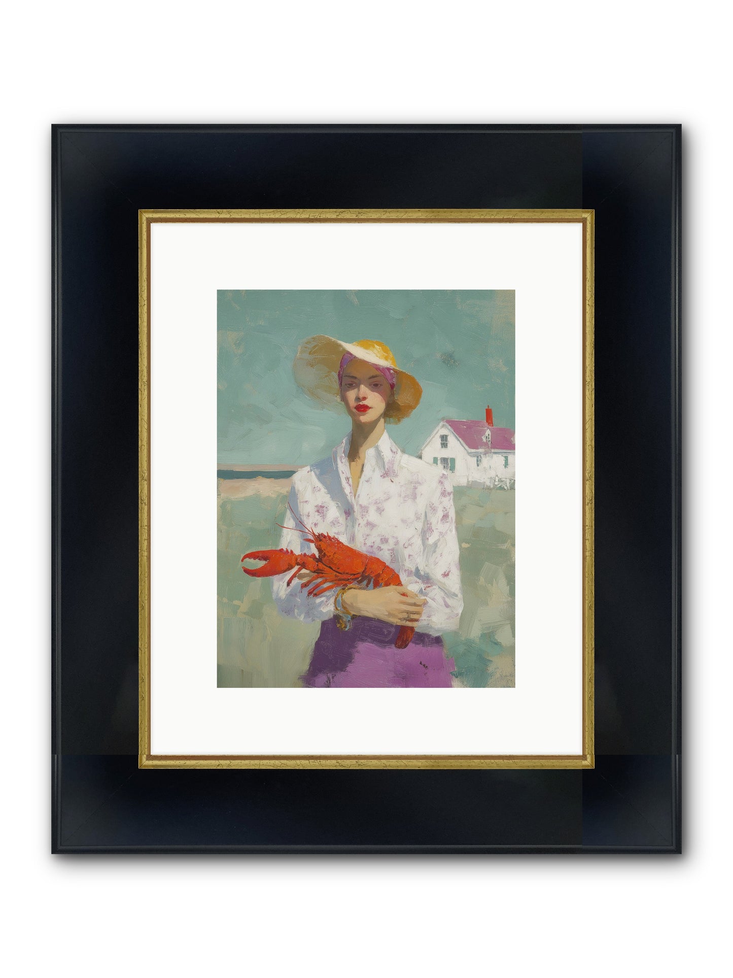 Salt Air Daughter Framed Print - Wide Black w/Gold 9x12