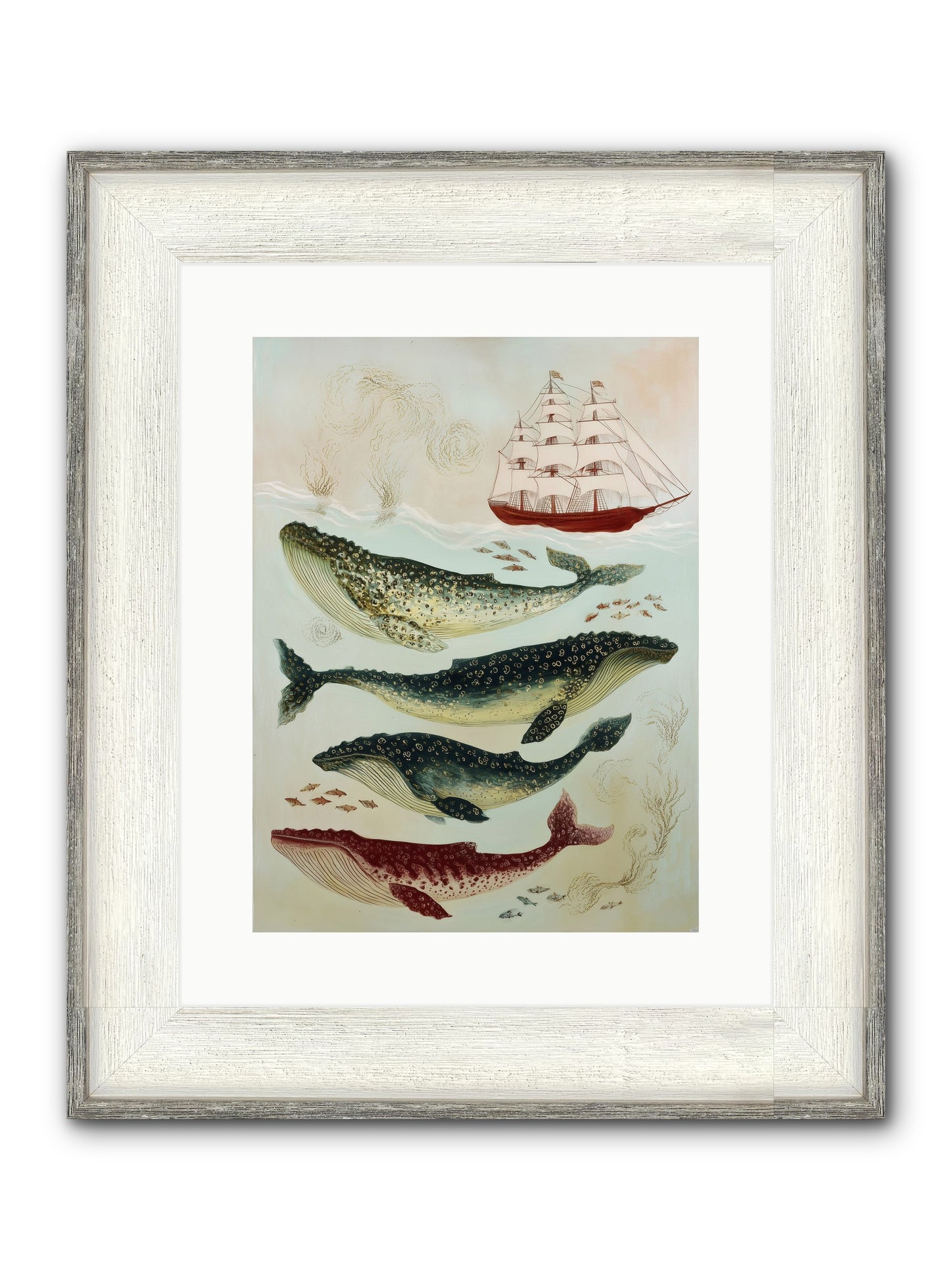 Salt Air Serenade Framed Print - Driftwood White 12x16