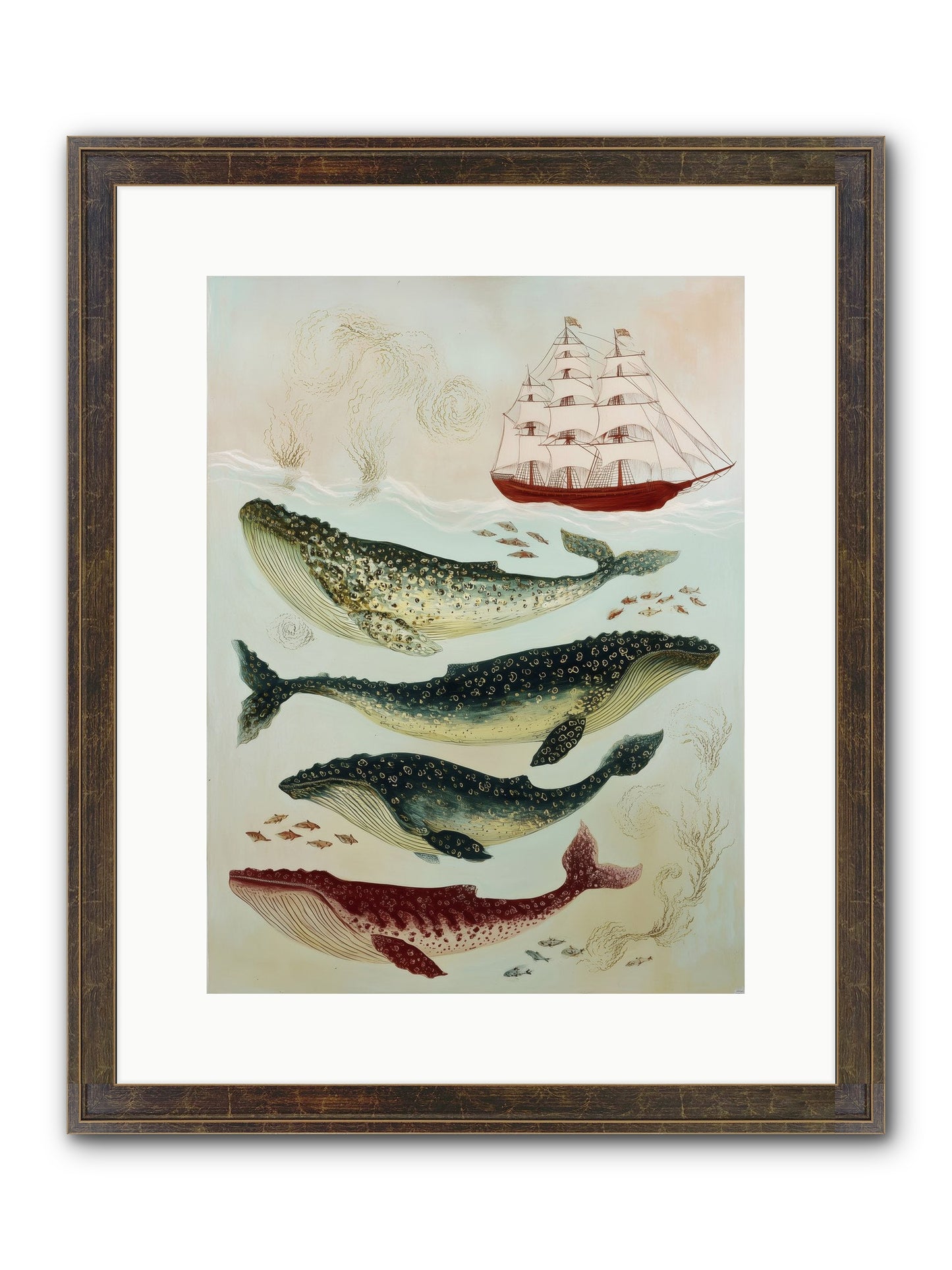 Salt Air Serenade Framed Print - Slimwoods Black/Gold 12x16