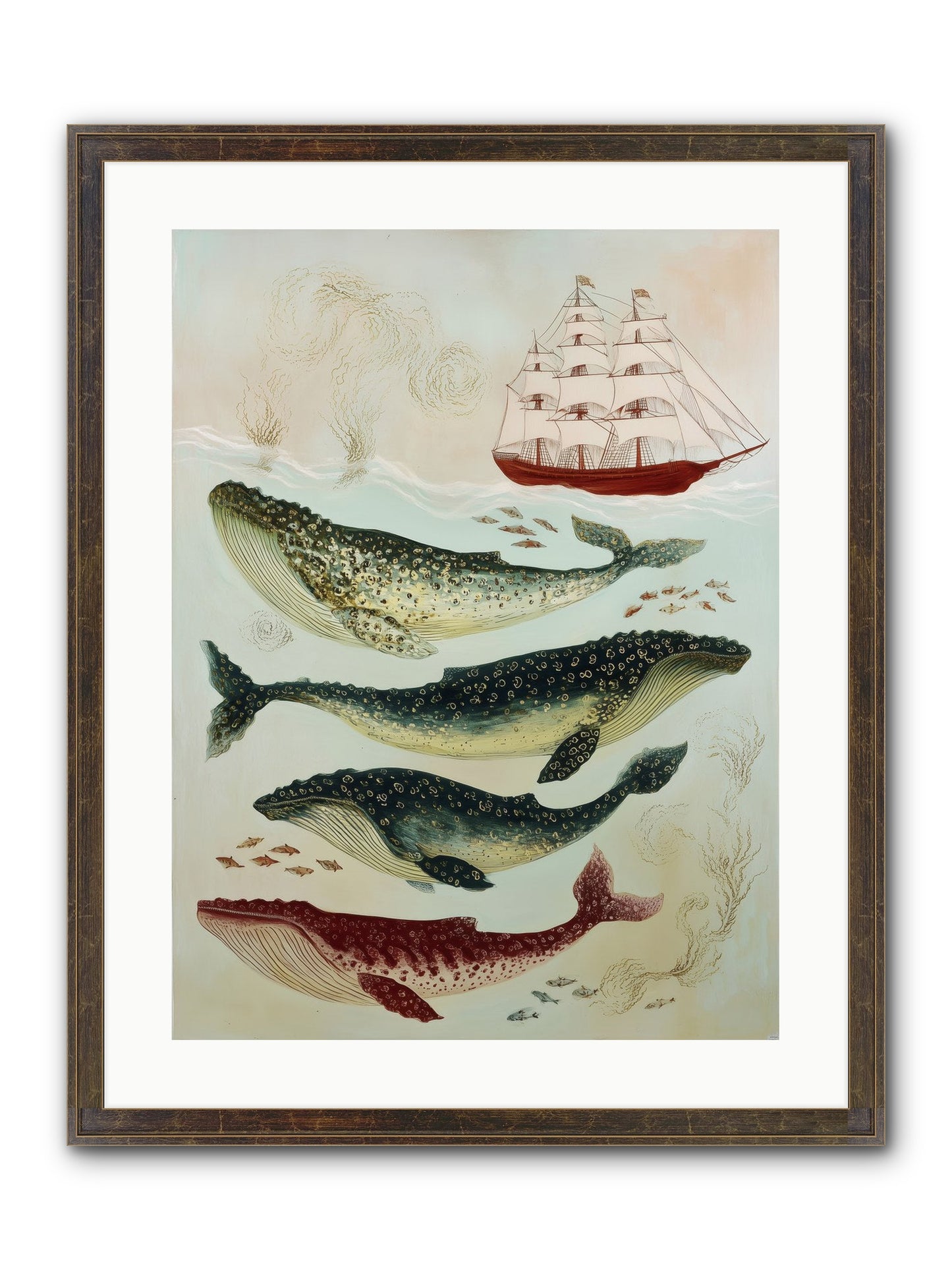 Salt Air Serenade Framed Print - Slimwoods Black/Gold 18x24