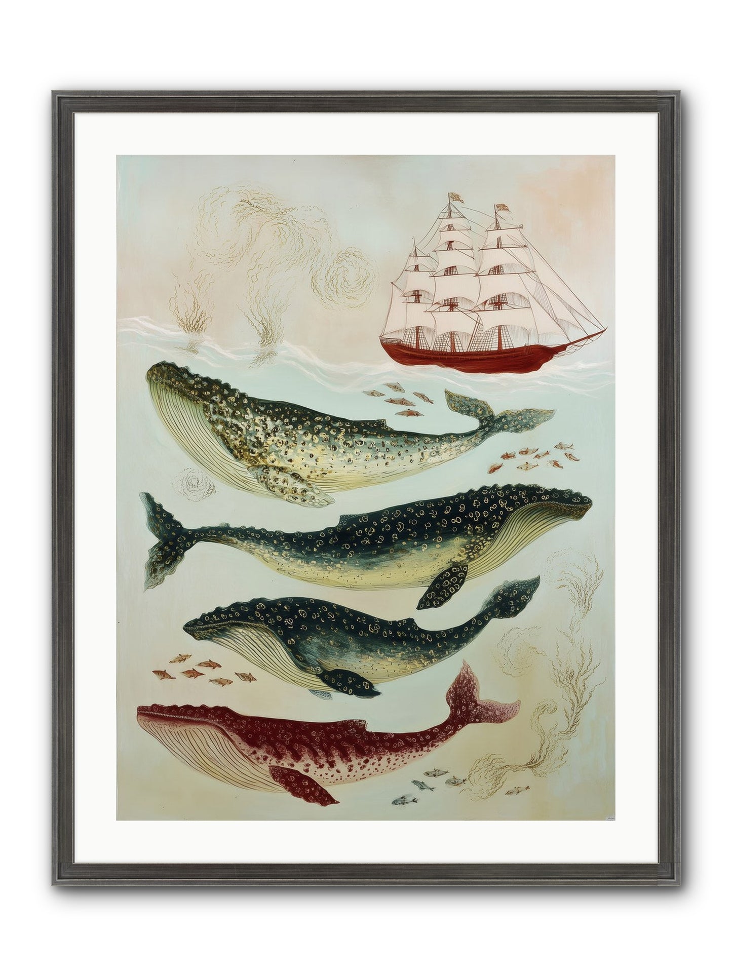 Salt Air Serenade Framed Print - Slimwoods Black/Silver 24x32