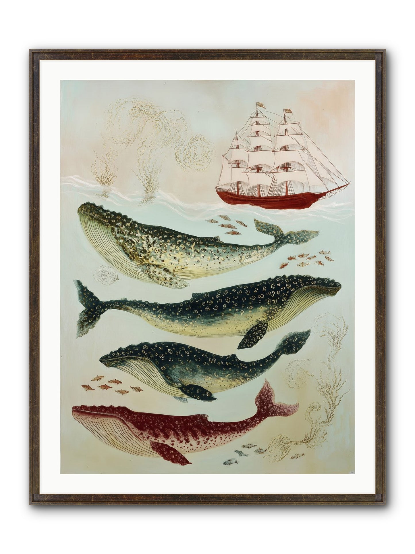 Salt Air Serenade Framed Print - Slimwoods Black/Gold 30x40