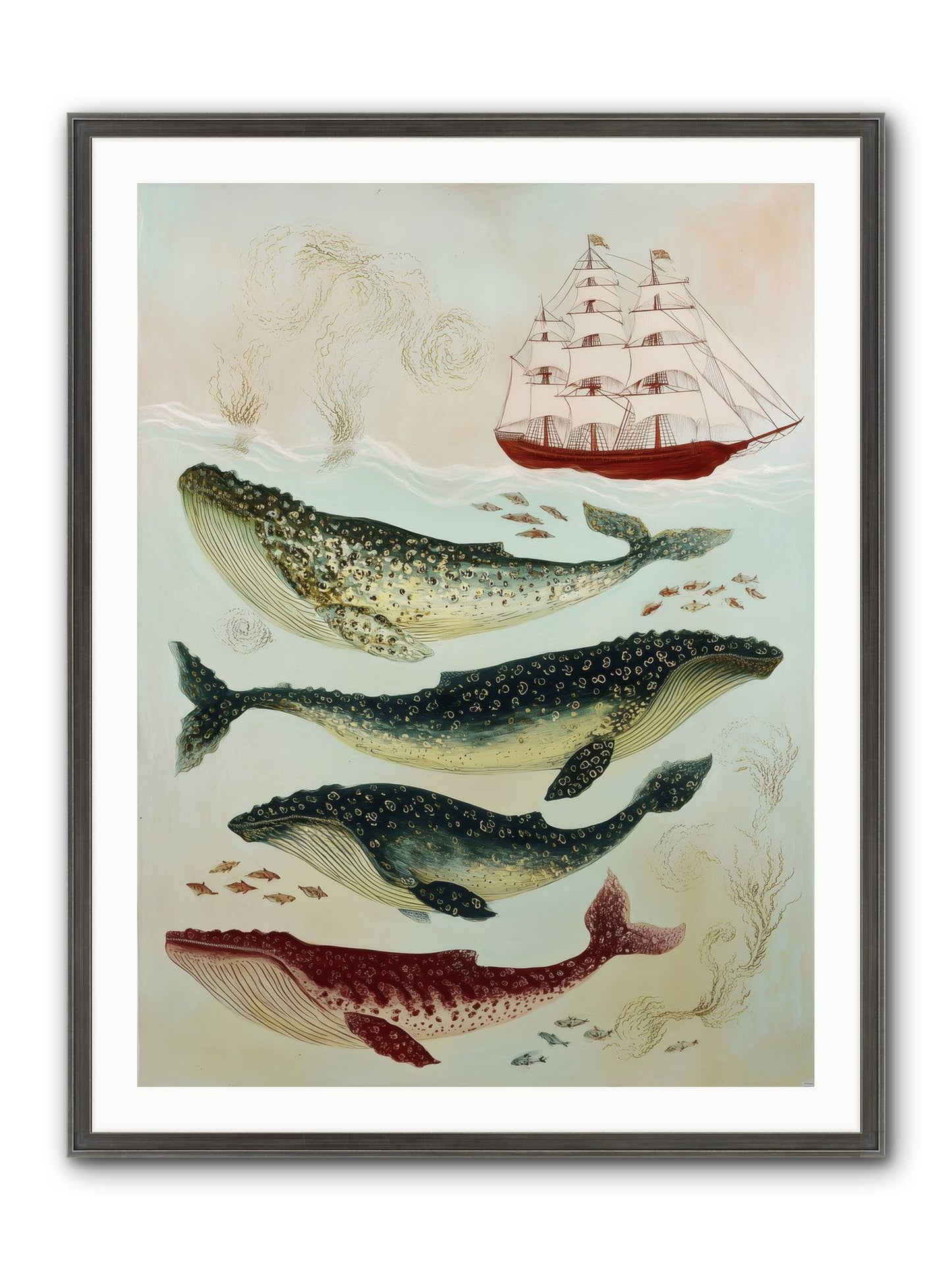 Salt Air Serenade Framed Print - Slimwoods Black/Silver 30x40