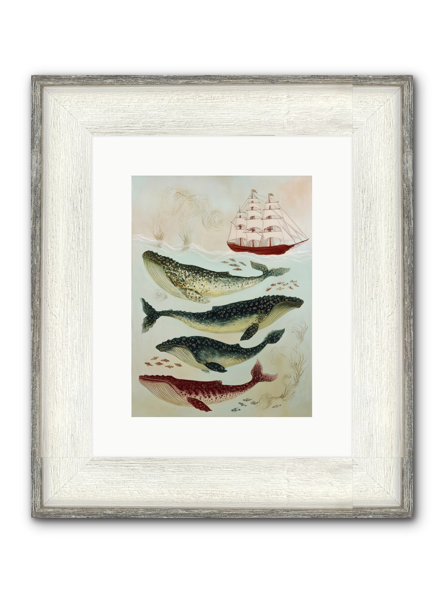 Salt Air Serenade Framed Print - Driftwood White 9x12