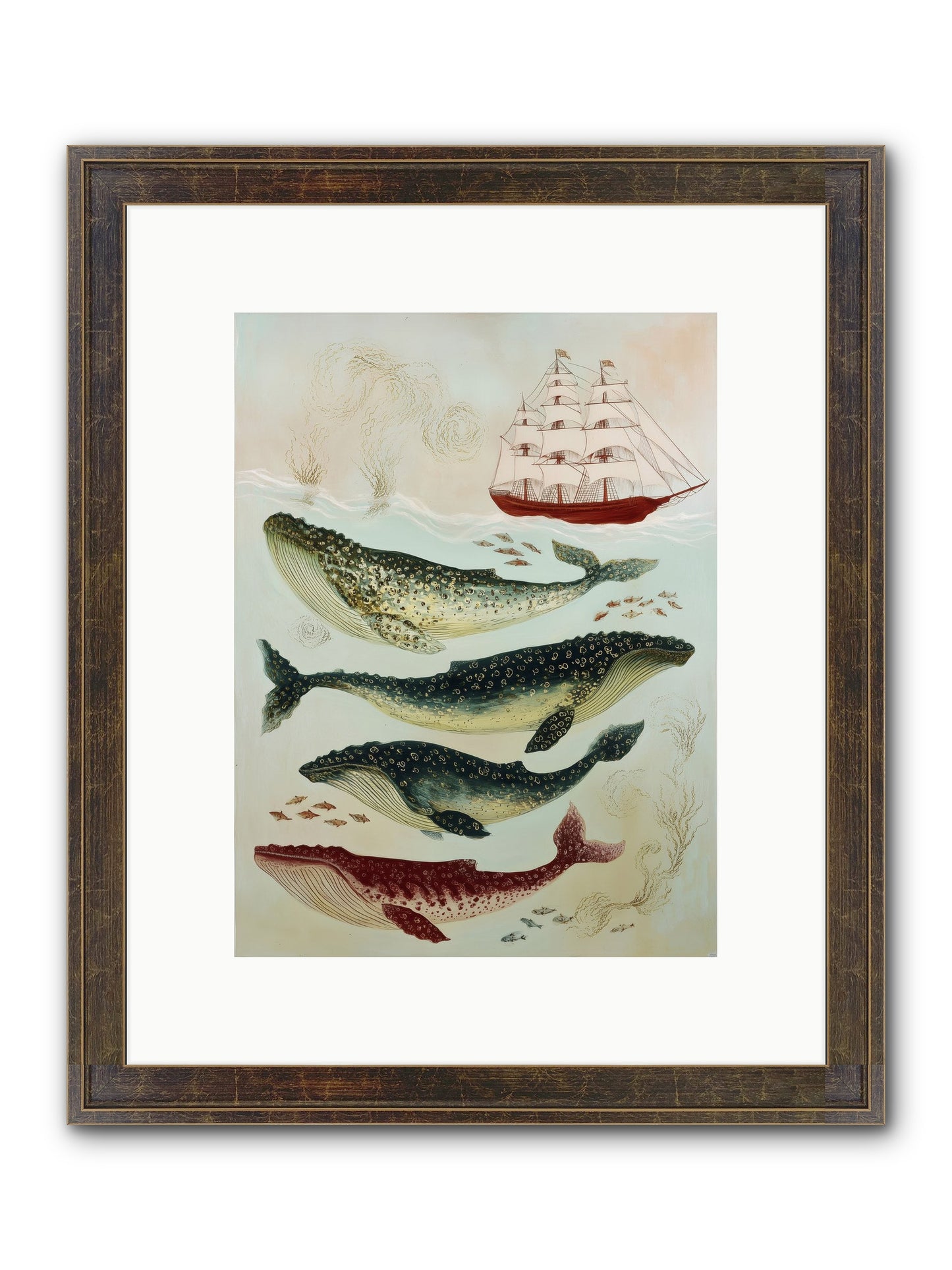 Salt Air Serenade Framed Print - Slimwoods Black/Gold 9x12
