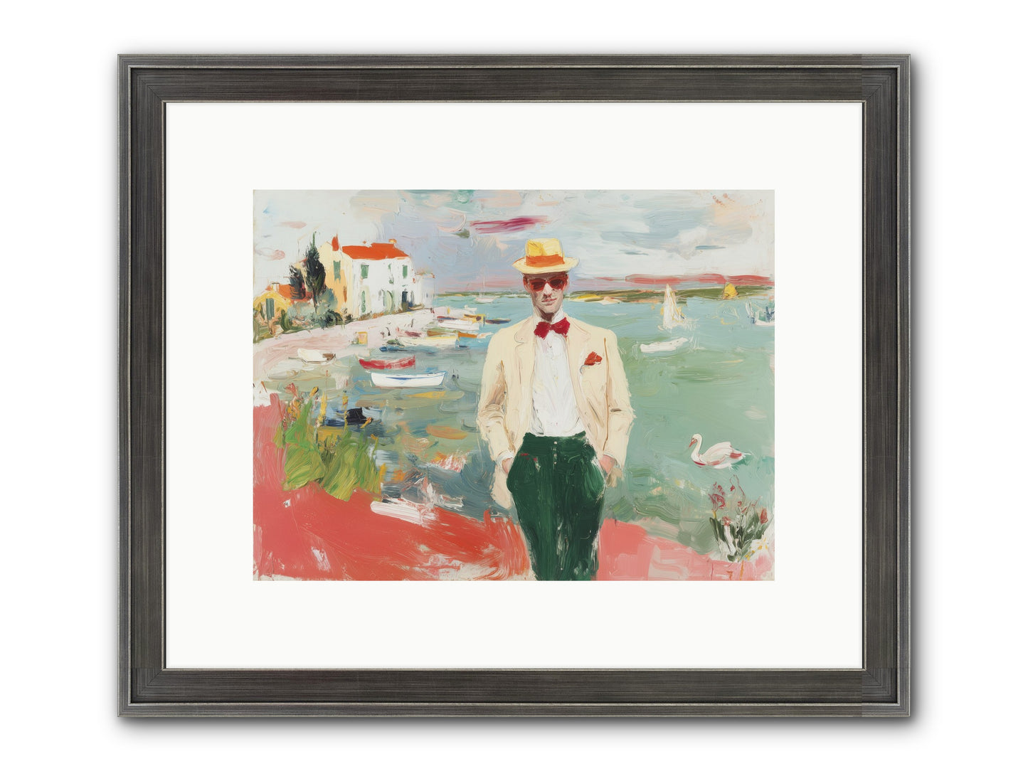 Salt Air Serenity Framed Print - Slimwoods Black/Silver 12x9