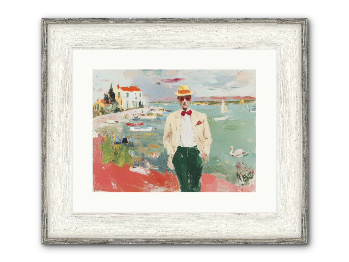 Salt Air Serenity Framed Print - Driftwood White 16x12