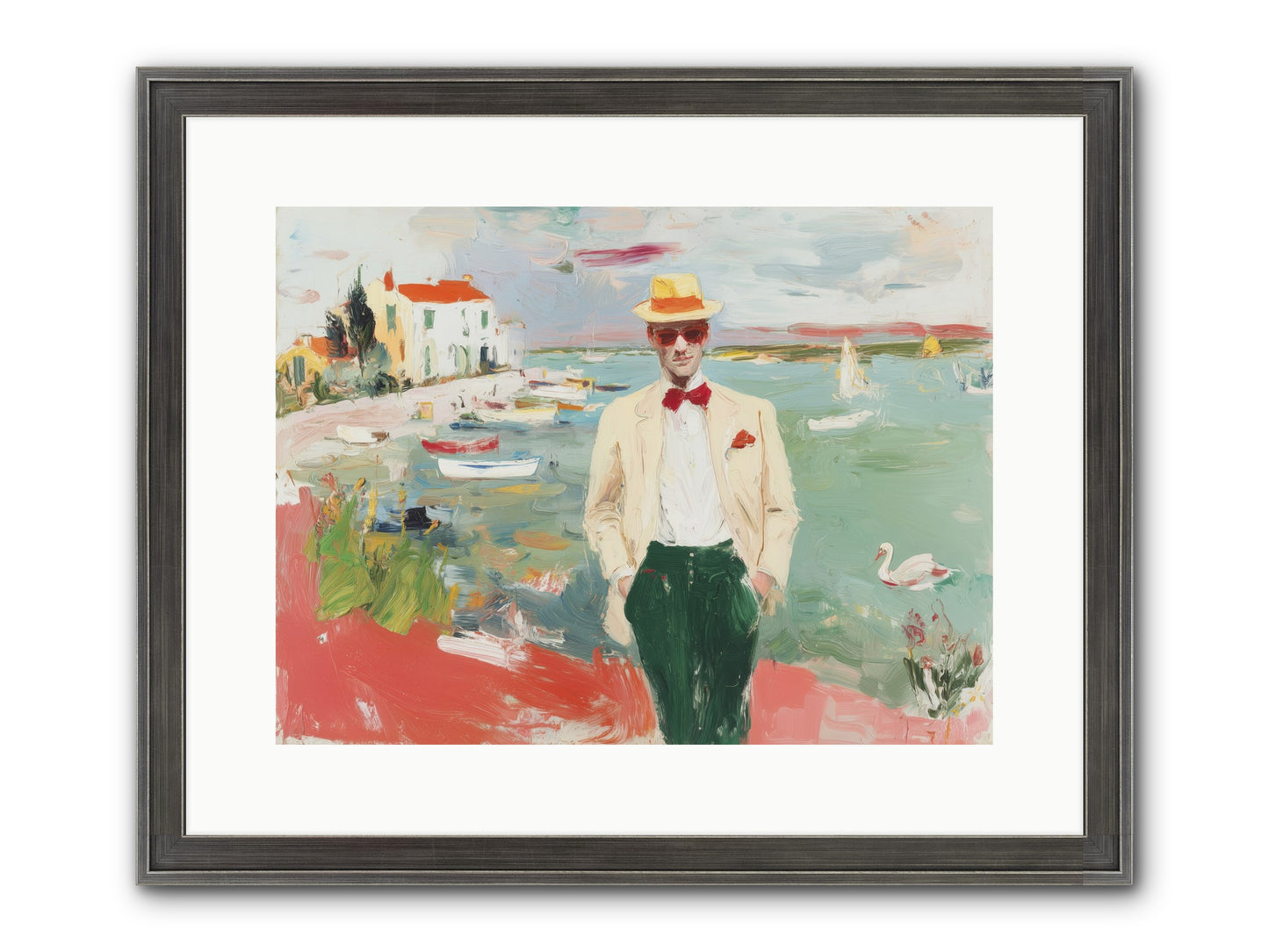 Salt Air Serenity Framed Print - Slimwoods Black/Silver 16x12