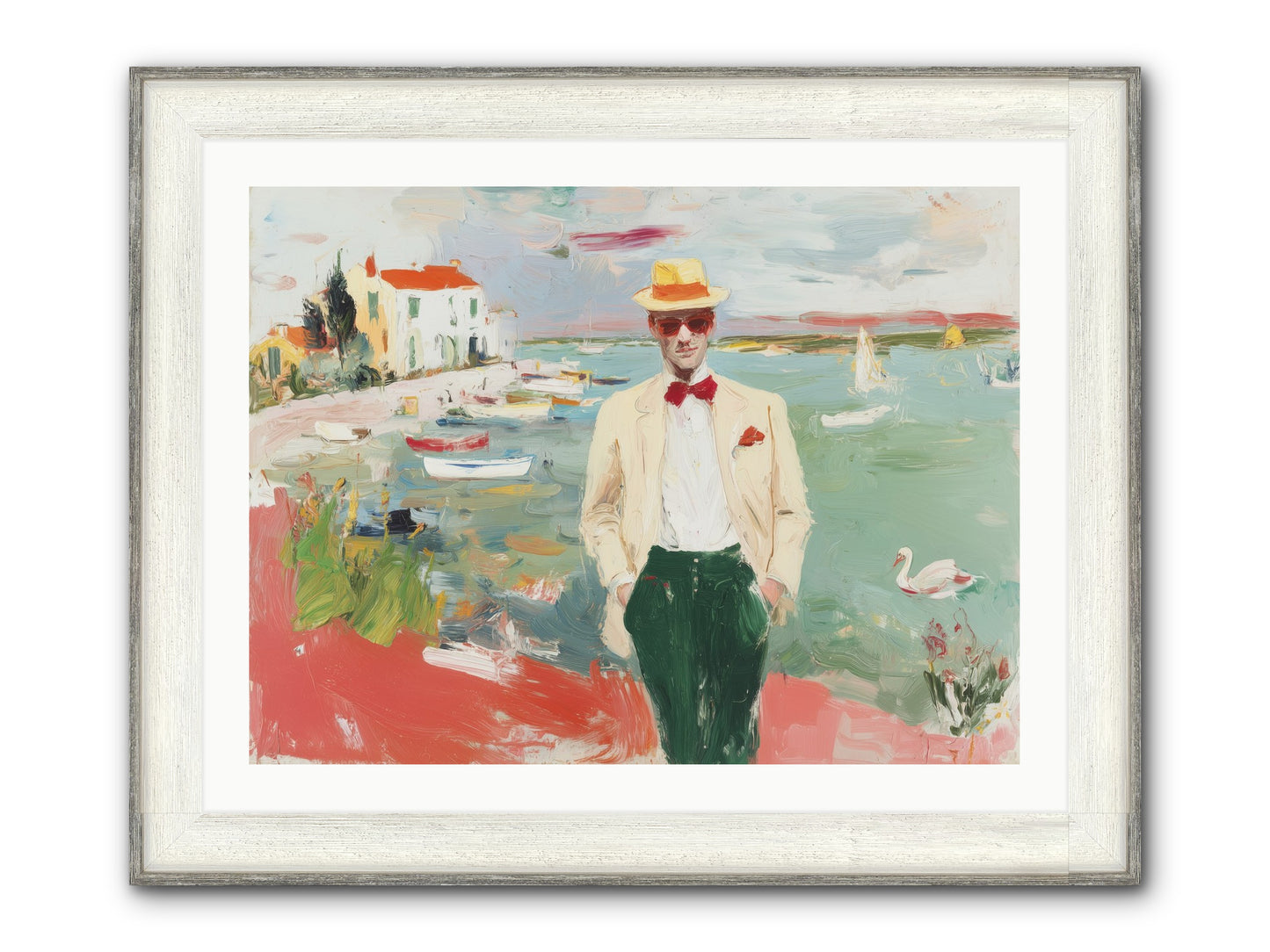 Salt Air Serenity Framed Print - Driftwood White 32x24