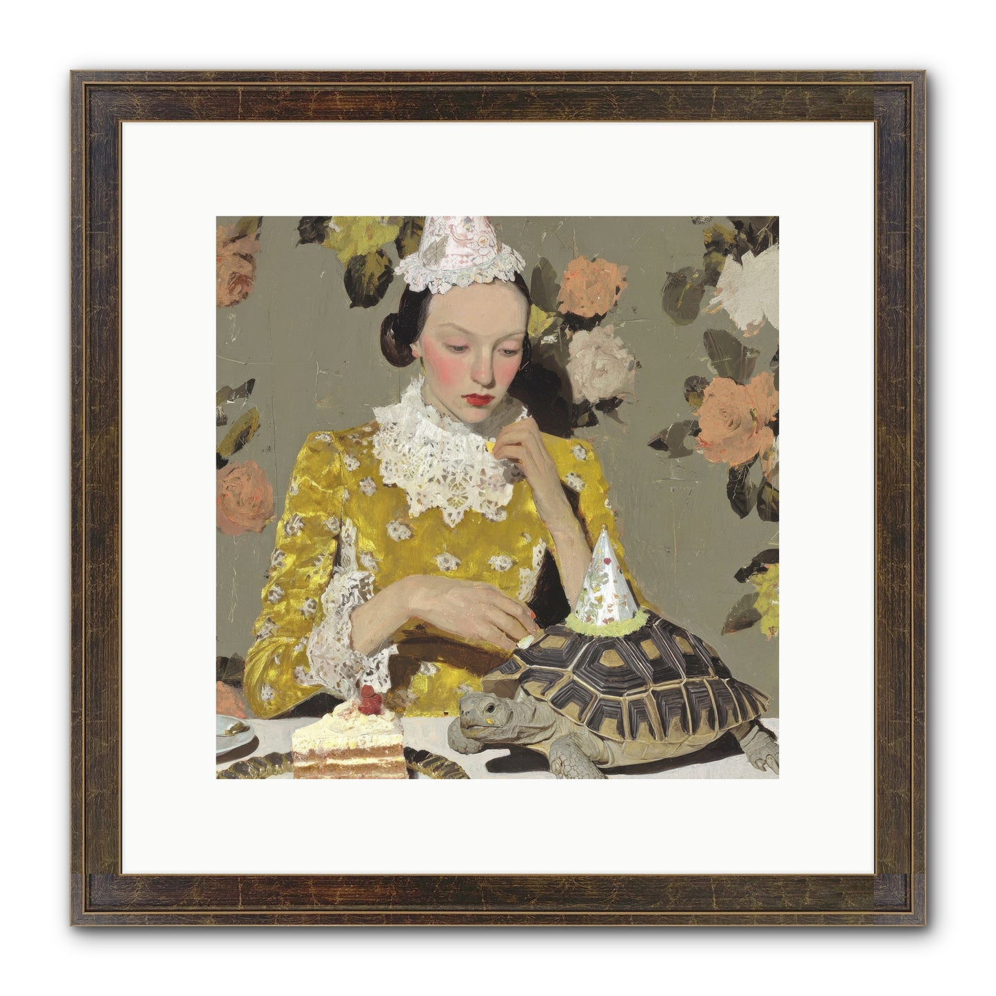 Salt and Clementine Framed Print - Slimwoods Black/Gold 12x12