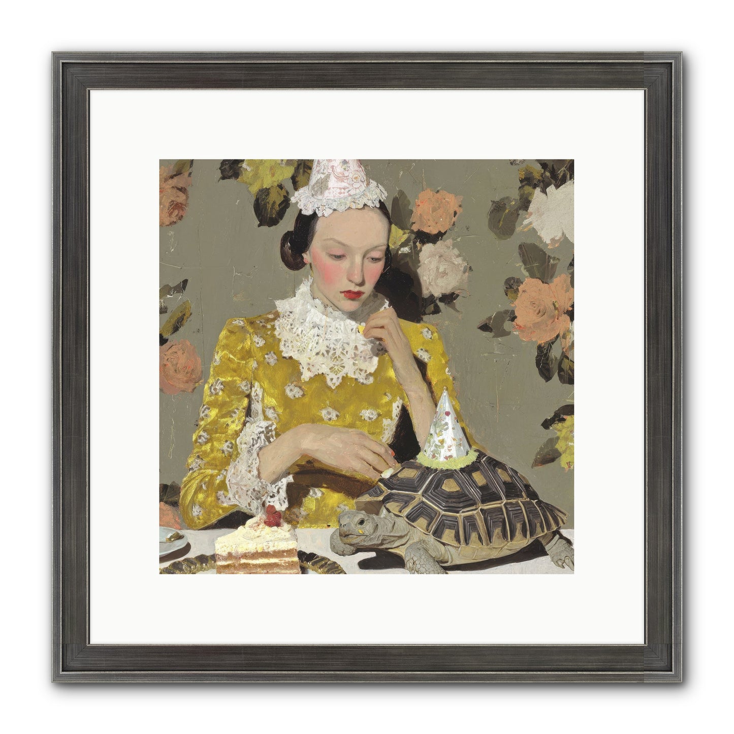 Salt and Clementine Framed Print - Slimwoods Black/Silver 12x12