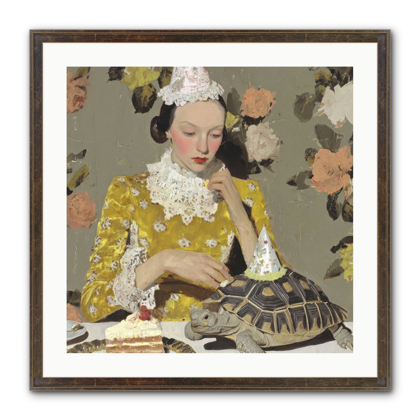 Salt and Clementine Framed Print - Slimwoods Black/Gold 24x24