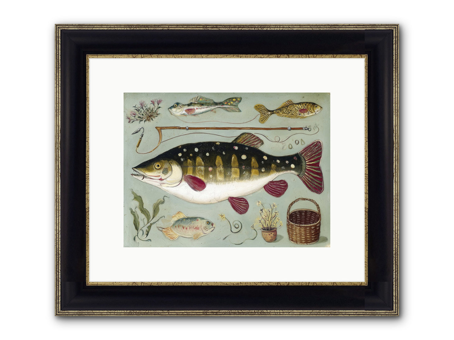 Salt Life Story Framed Print - Black & Gold 12x9