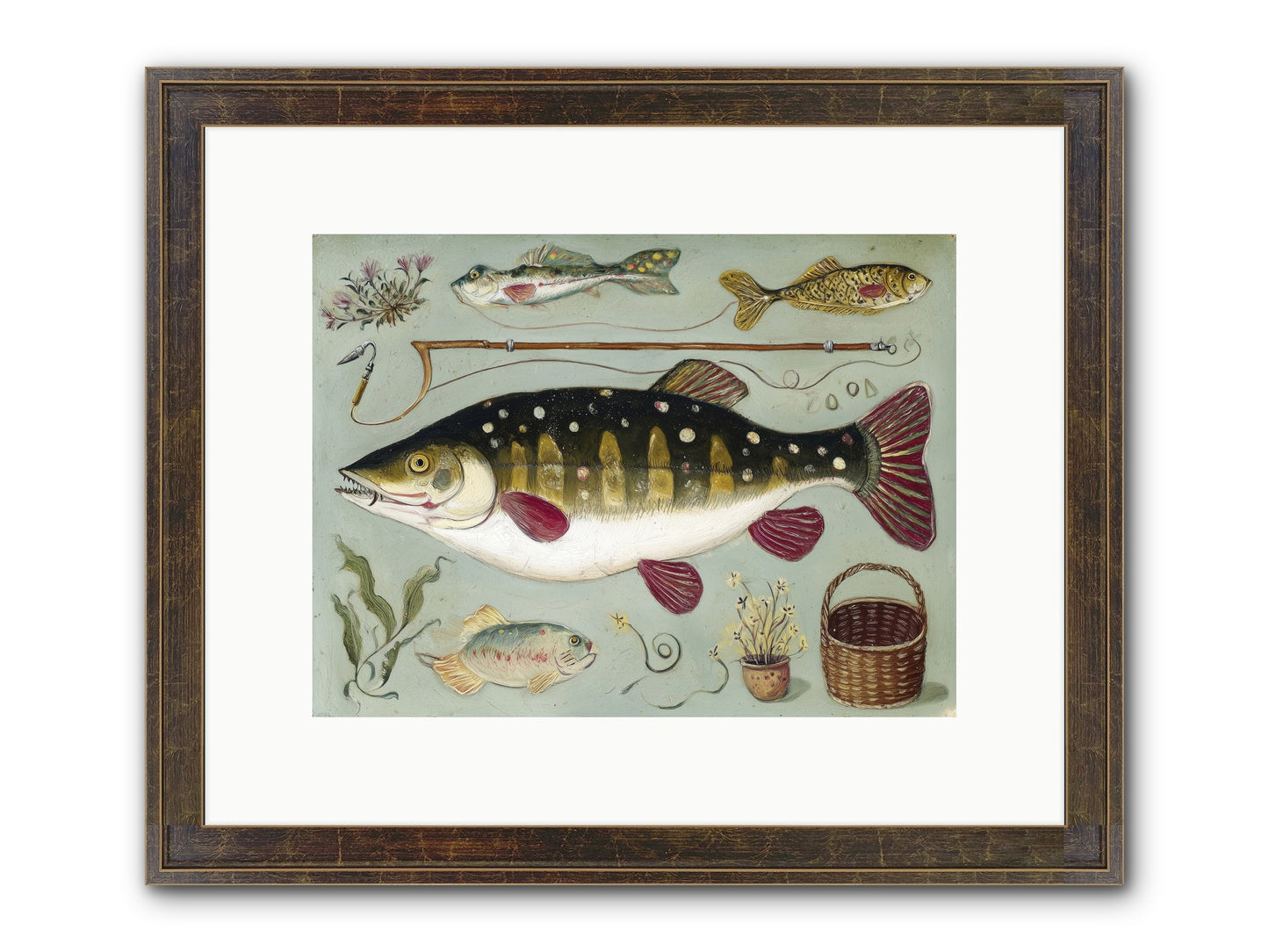Salt Life Story Framed Print - Slimwoods Black/Gold 12x9