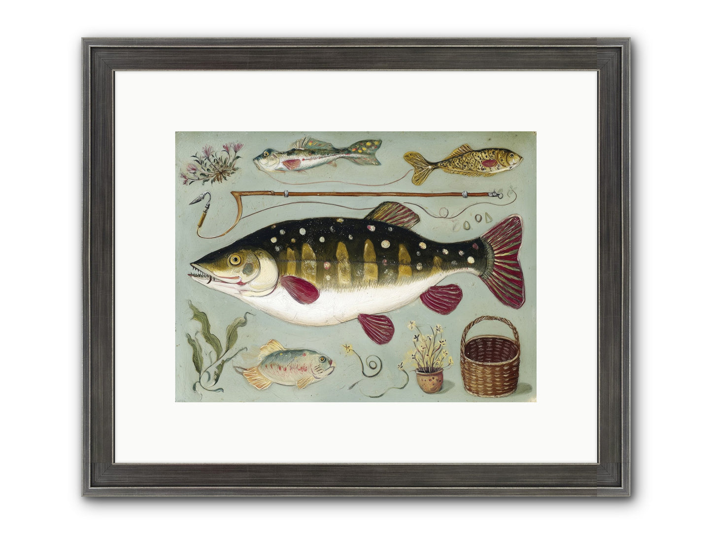 Salt Life Story Framed Print - Slimwoods Black/Silver 12x9