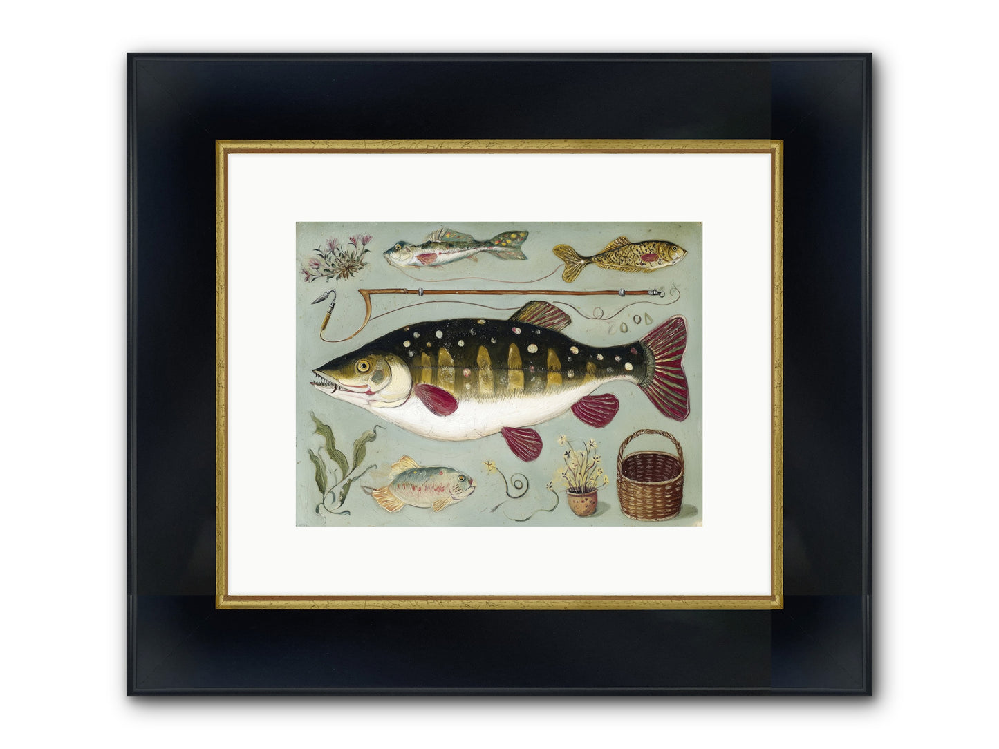 Salt Life Story Framed Print - Wide Black w/Gold 12x9