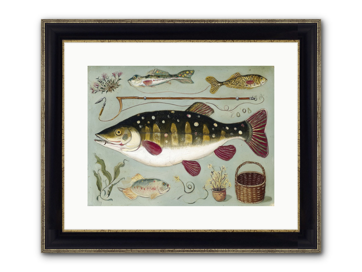 Salt Life Story Framed Print - Black & Gold 16x12