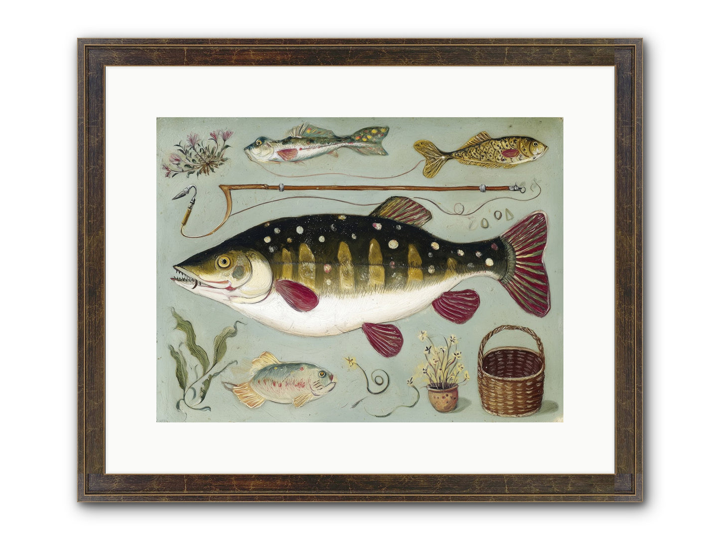Salt Life Story Framed Print - Slimwoods Black/Gold 16x12