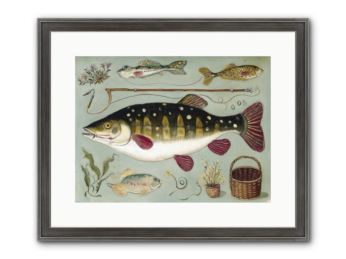 Salt Life Story Framed Print - Slimwoods Black/Silver 16x12