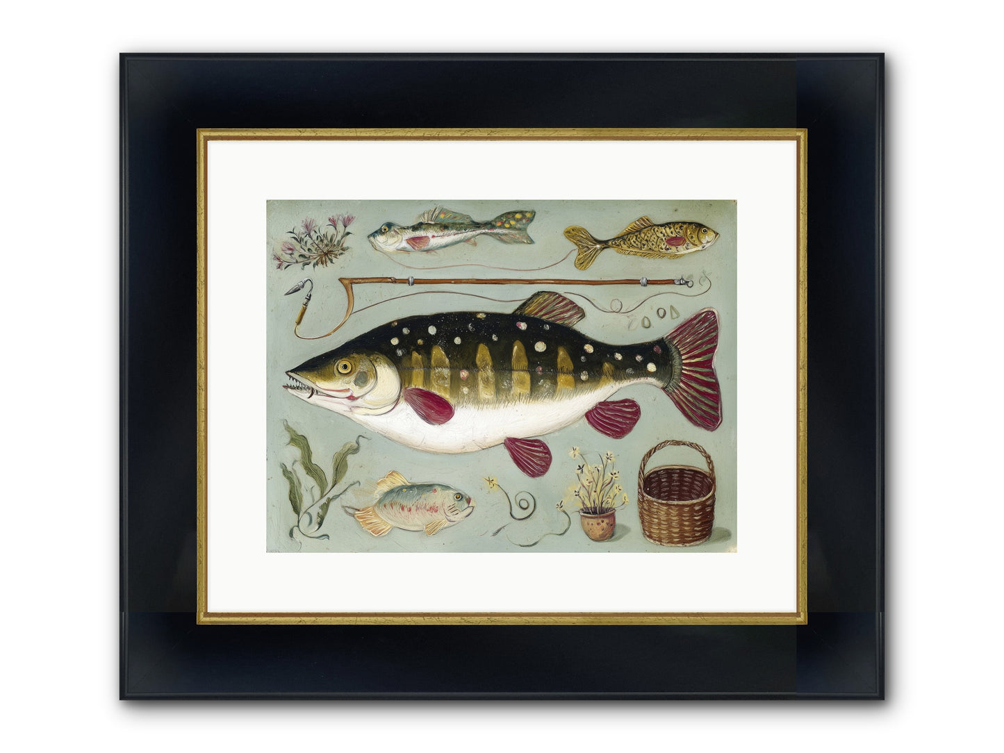 Salt Life Story Framed Print - Wide Black w/Gold 16x12