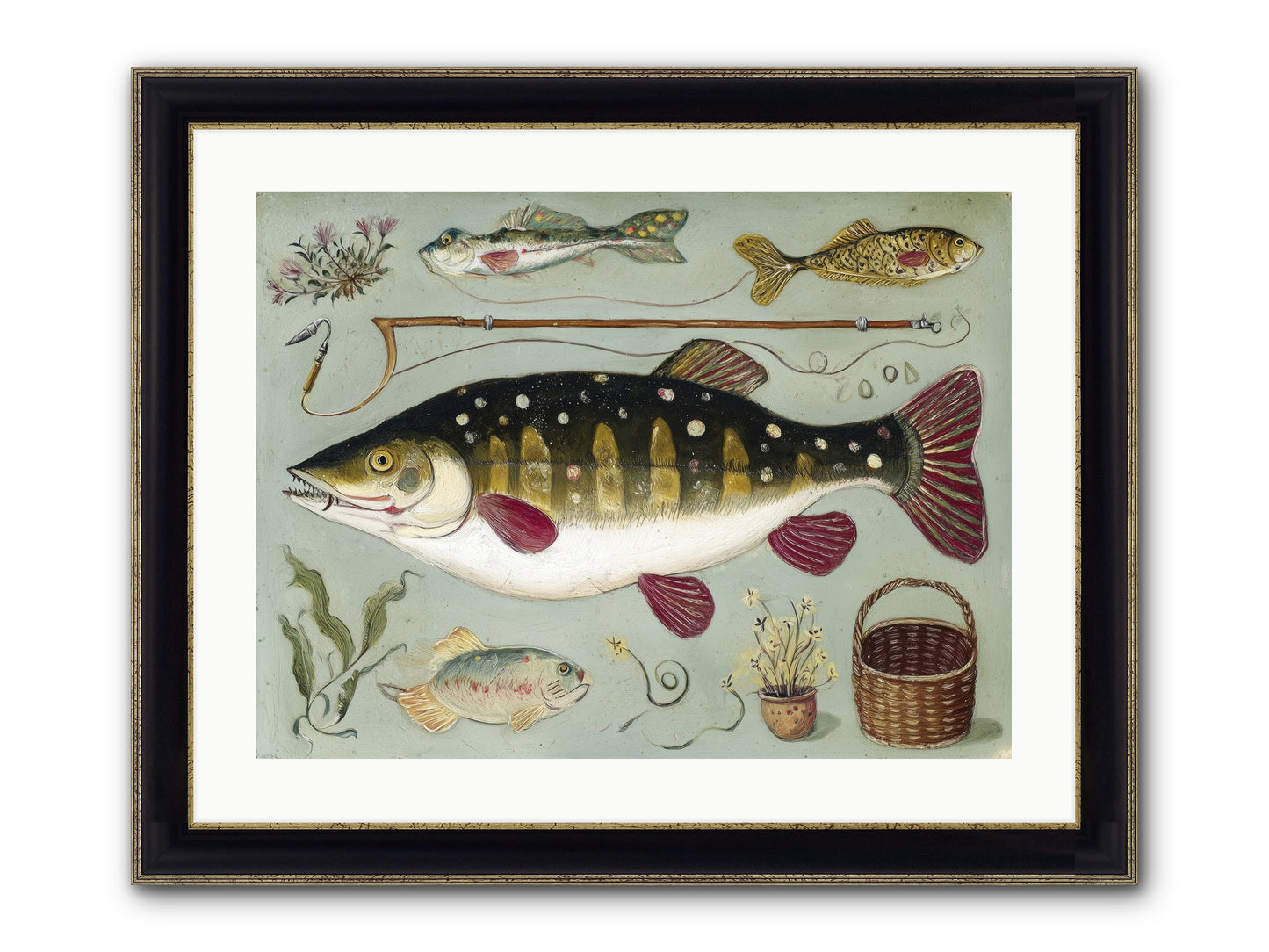 Salt Life Story Framed Print - Black & Gold 24x18