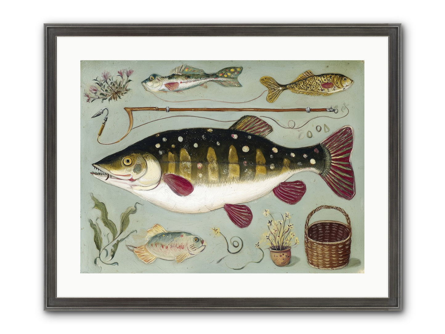 Salt Life Story Framed Print - Slimwoods Black/Silver 24x18