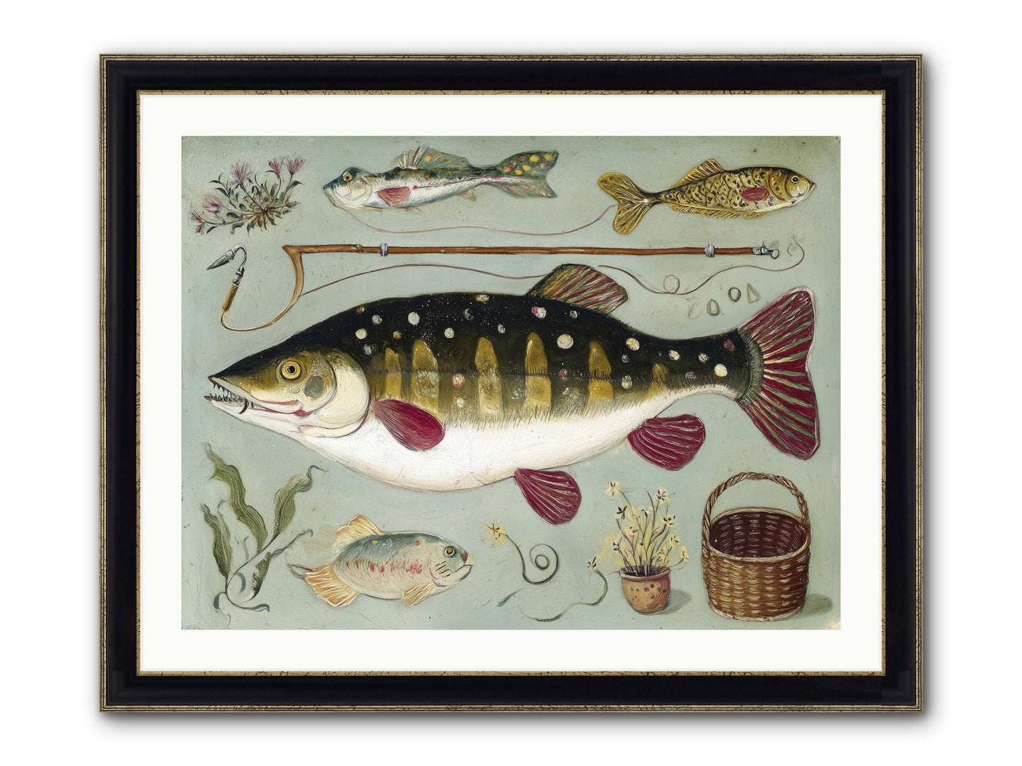 Salt Life Story Framed Print - Black & Gold 32x24