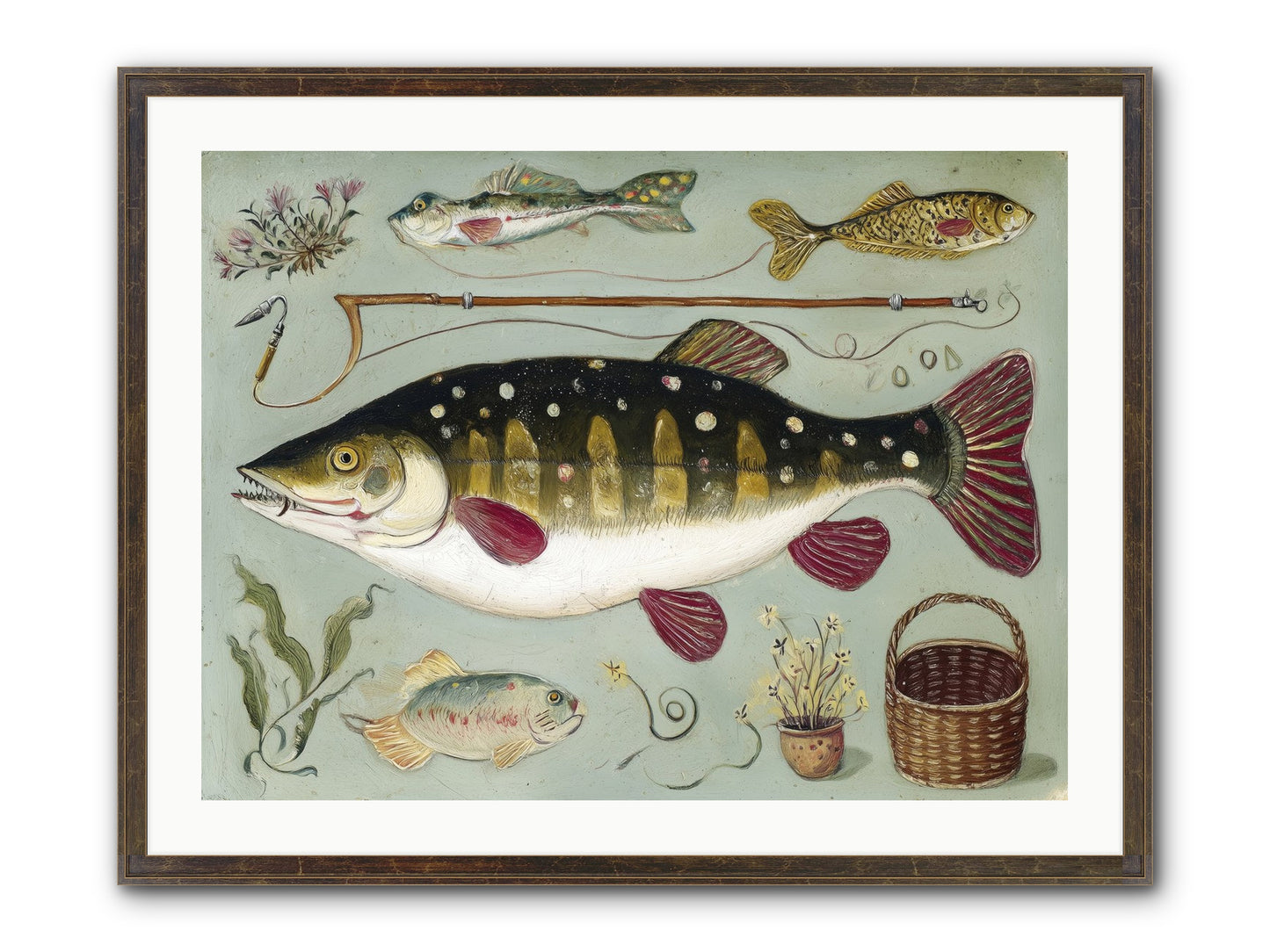 Salt Life Story Framed Print - Slimwoods Black/Gold 32x24