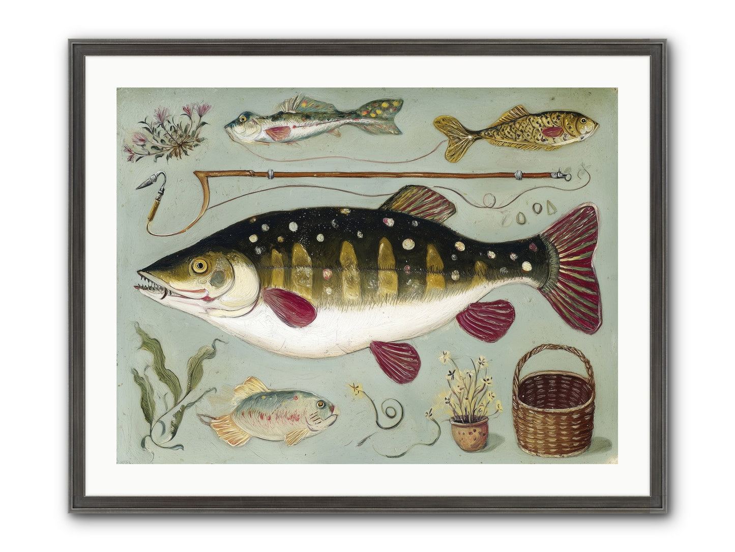 Salt Life Story Framed Print - Slimwoods Black/Silver 32x24
