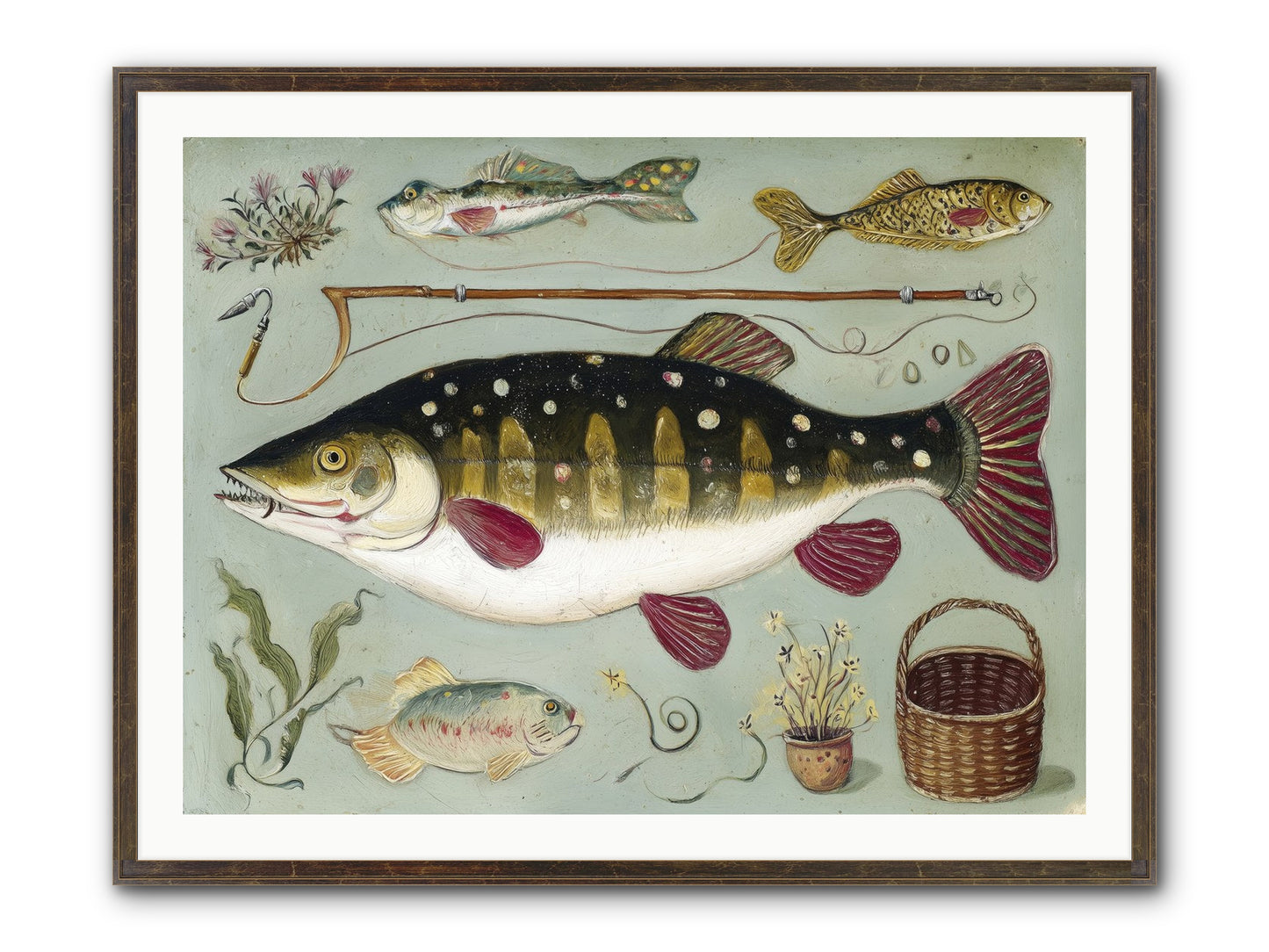 Salt Life Story Framed Print - Slimwoods Black/Gold 40x30