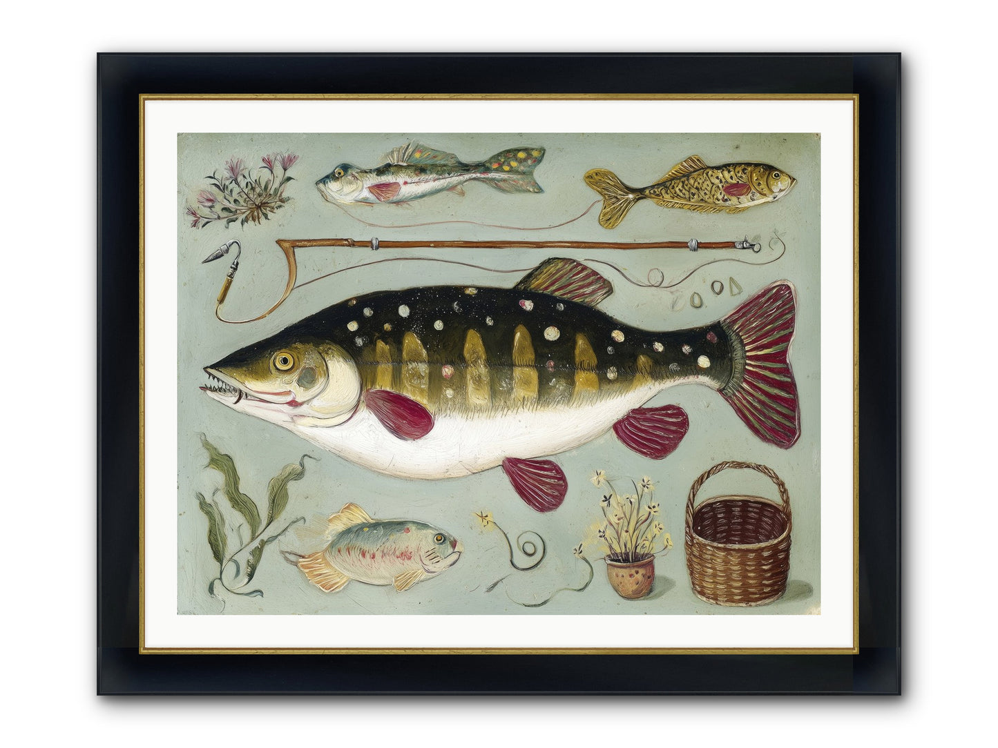 Salt Life Story Framed Print - Wide Black w/Gold 40x30