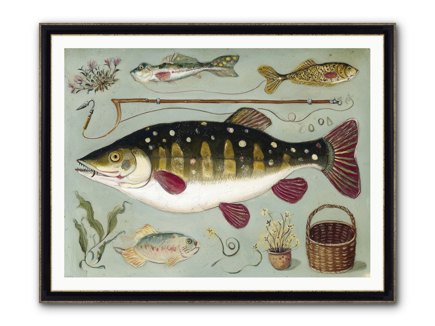 Salt Life Story Framed Print - Black & Gold 48x36