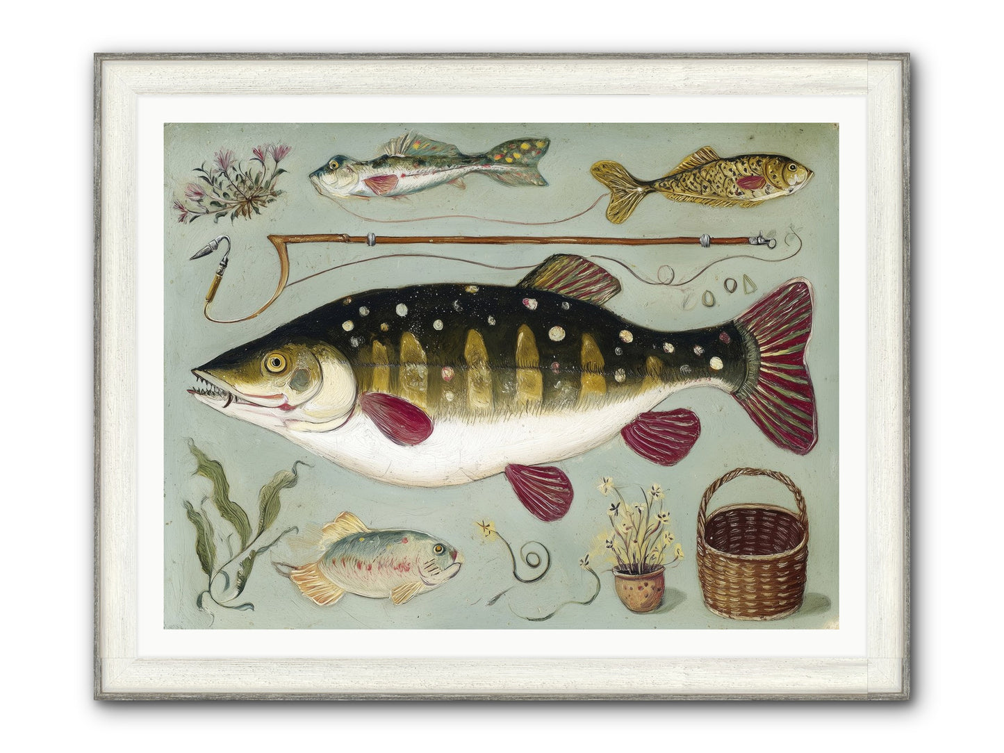 Salt Life Story Framed Print - Driftwood White 48x36