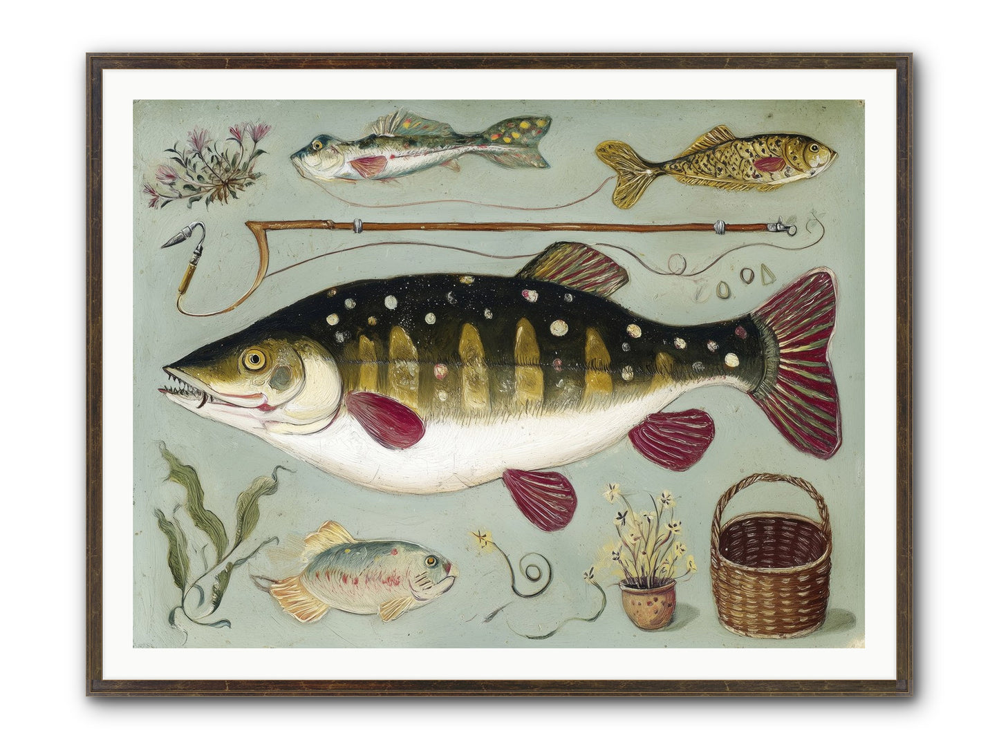 Salt Life Story Framed Print - Slimwoods Black/Gold 48x36