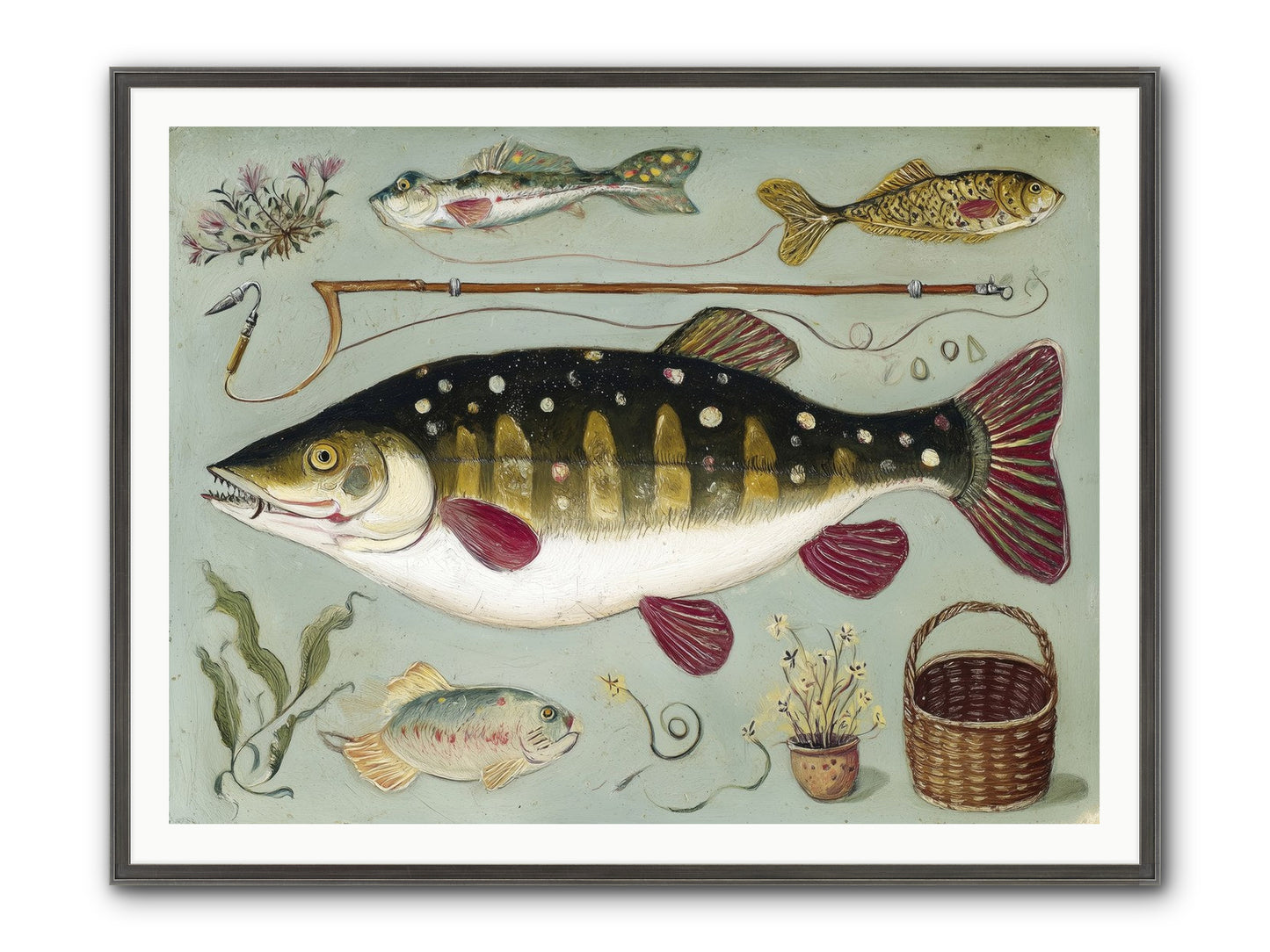 Salt Life Story Framed Print - Slimwoods Black/Silver 48x36
