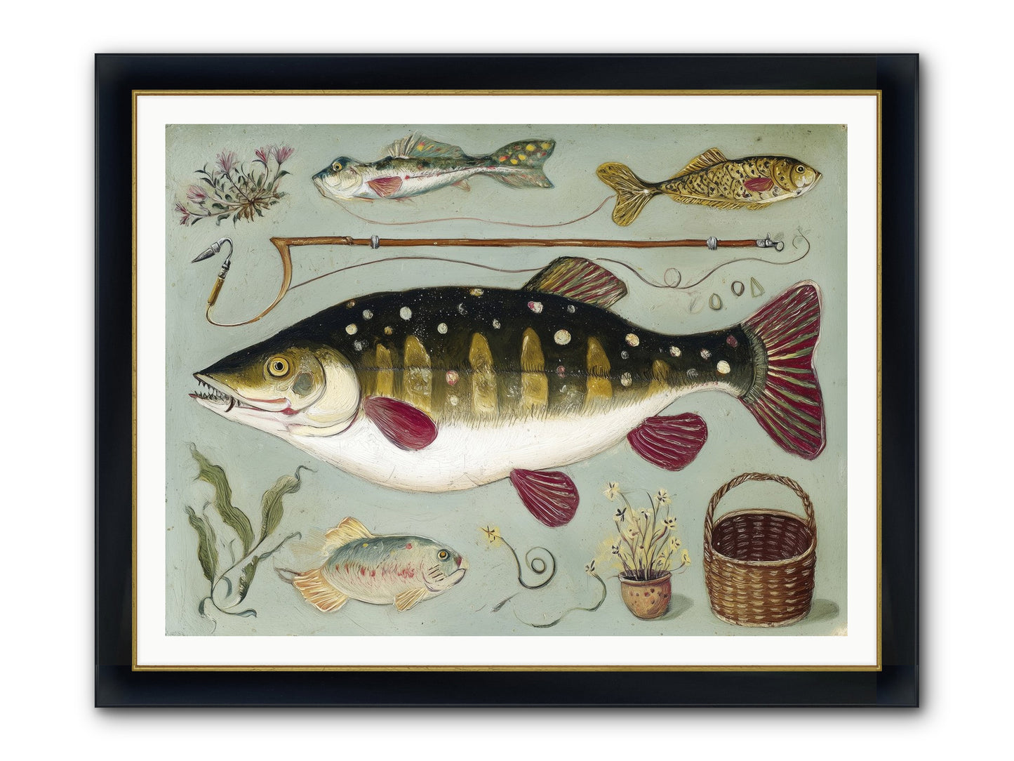 Salt Life Story Framed Print - Wide Black w/Gold 48x36