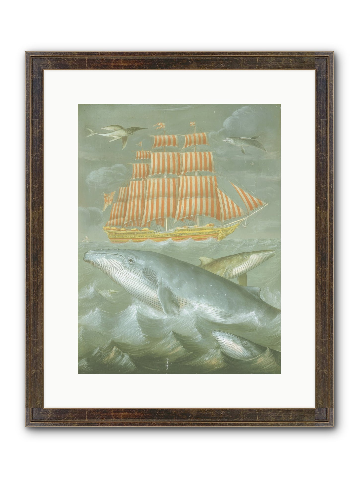 Saltwater Ghosts Framed Print - Slimwoods Black/Gold 12x16